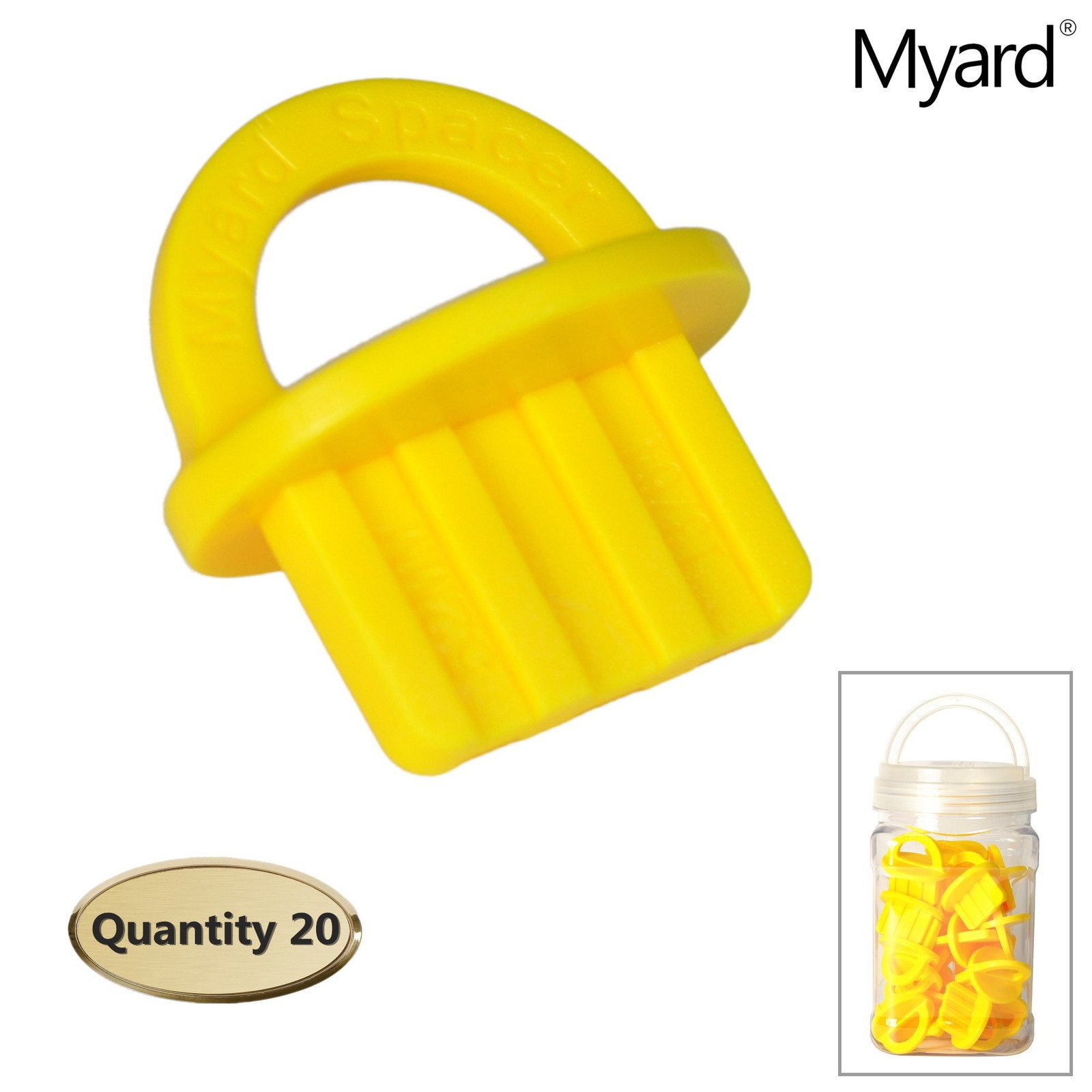 20 Packs 13/64 Inch Yellow Deck Board Jig Spacer Rings for Decking Tool