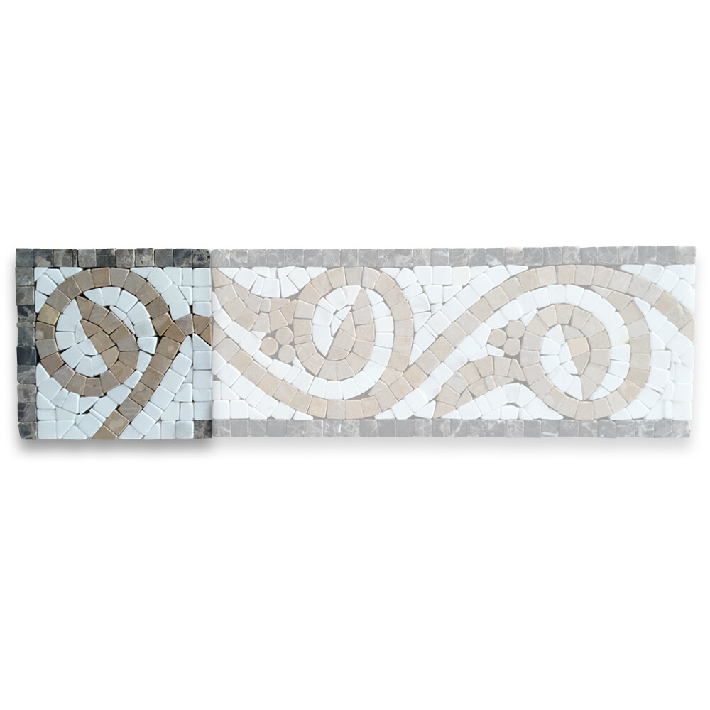 B0023CT Marble Mosaic Border Decorative Accent Tile Garden Gold 4×4 Tumbled
