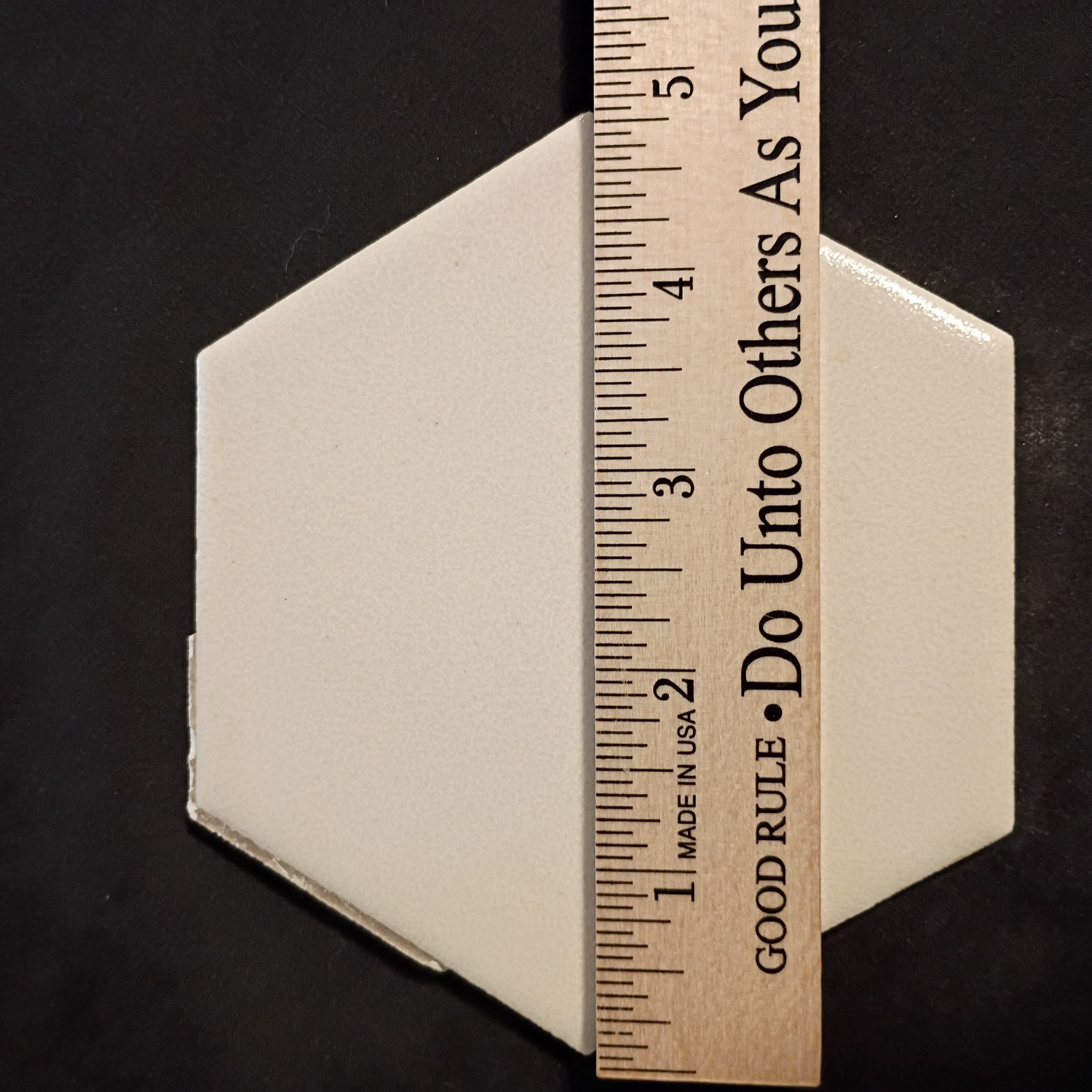 FLorida Tile FT Off White Ceramic Tile Hexagon Vintage Mid Century Modern USA