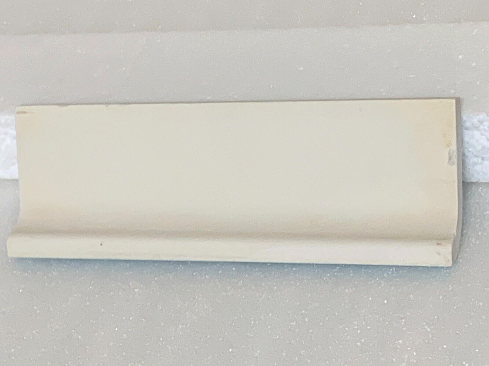 Vintage Stylon ceramic tile Stardust Blue/Speckled Black 2″ x 6″ Radius Bullnose