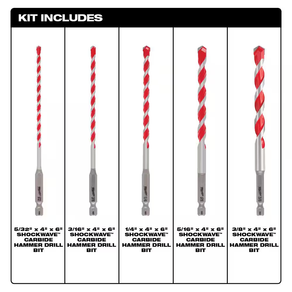 Carbide Glass/ Tile/ Natural Stone & Carbide Multi-Material Bit Set (18-Piece)