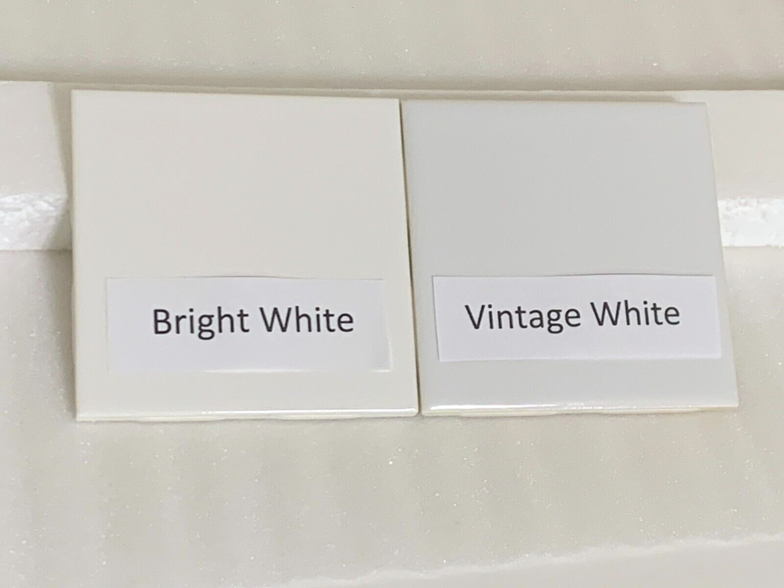 NEW Vintage Monarch Ceramic Tile MTF 6″ X 6″ Bright White Gloss