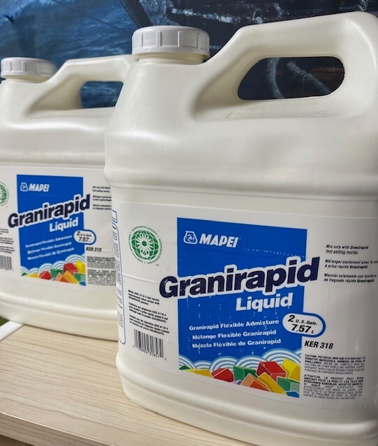 Lot of 2 Mapei Granirapid Liquid Acrylic Latex Admixture 2 Gallon ea = 4 Gallons