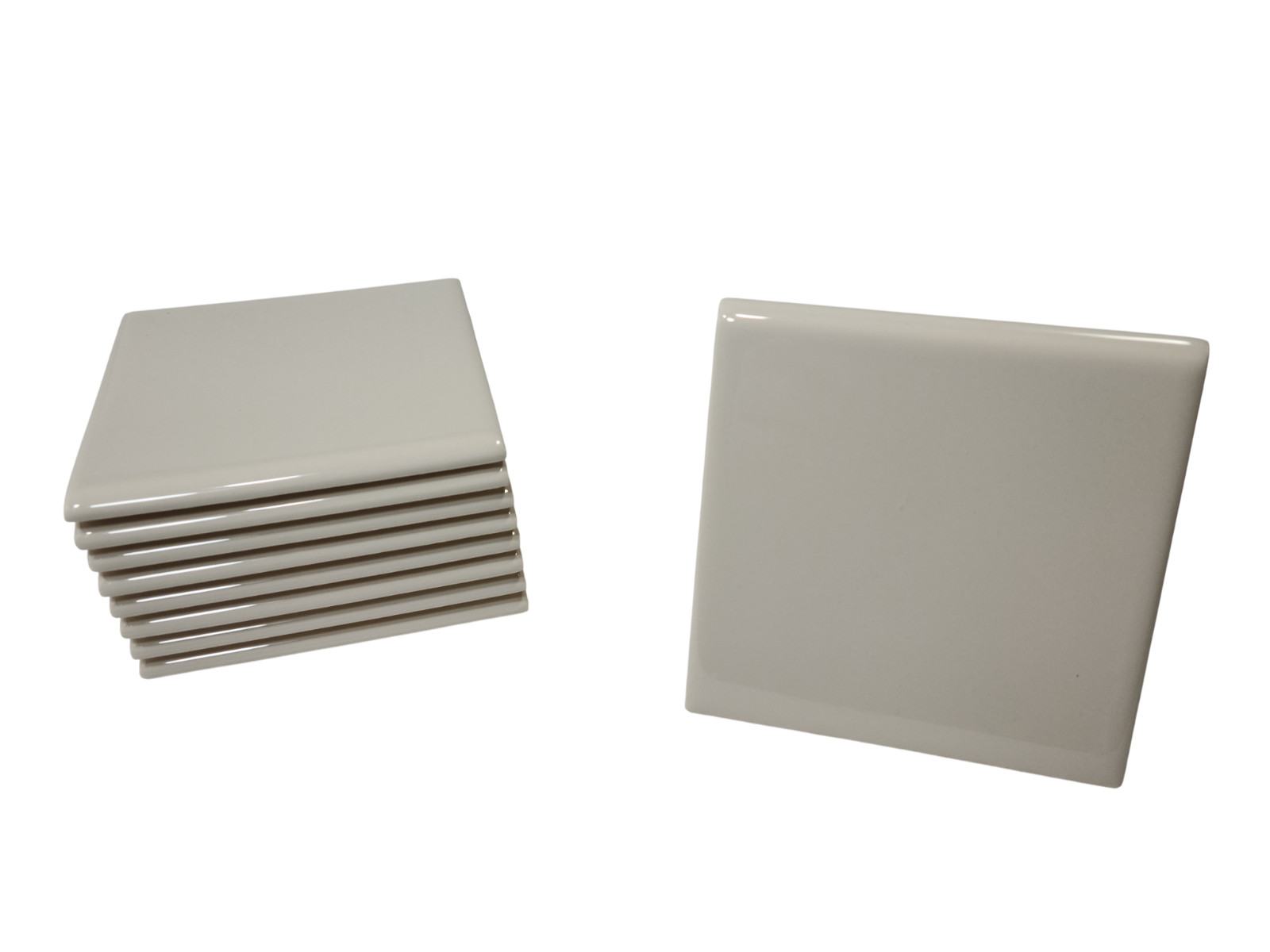 Beige Bullnose 4.25 in Ceramic Tile Almond Bone Subway Square Curved Edge Trim