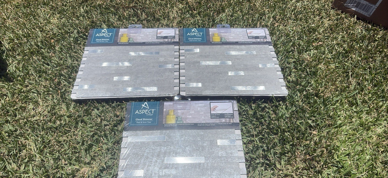 Aspect Collage Cloud Shimmer Peel & Stick Wall Tiles 2 Pack 0.93 sq ft