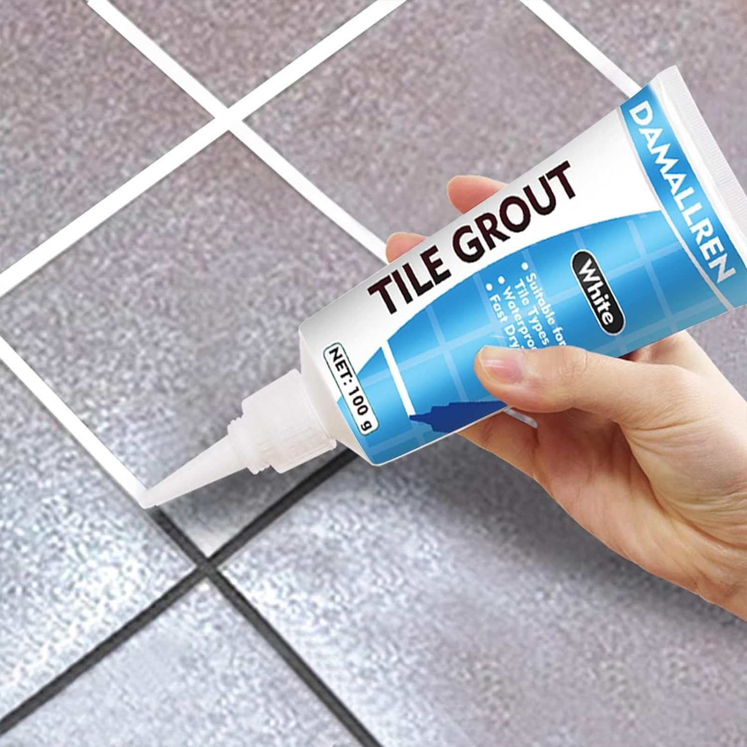 Grout Pen Kit Waterproof Fast Drying for Tile Joints and Gaps White
