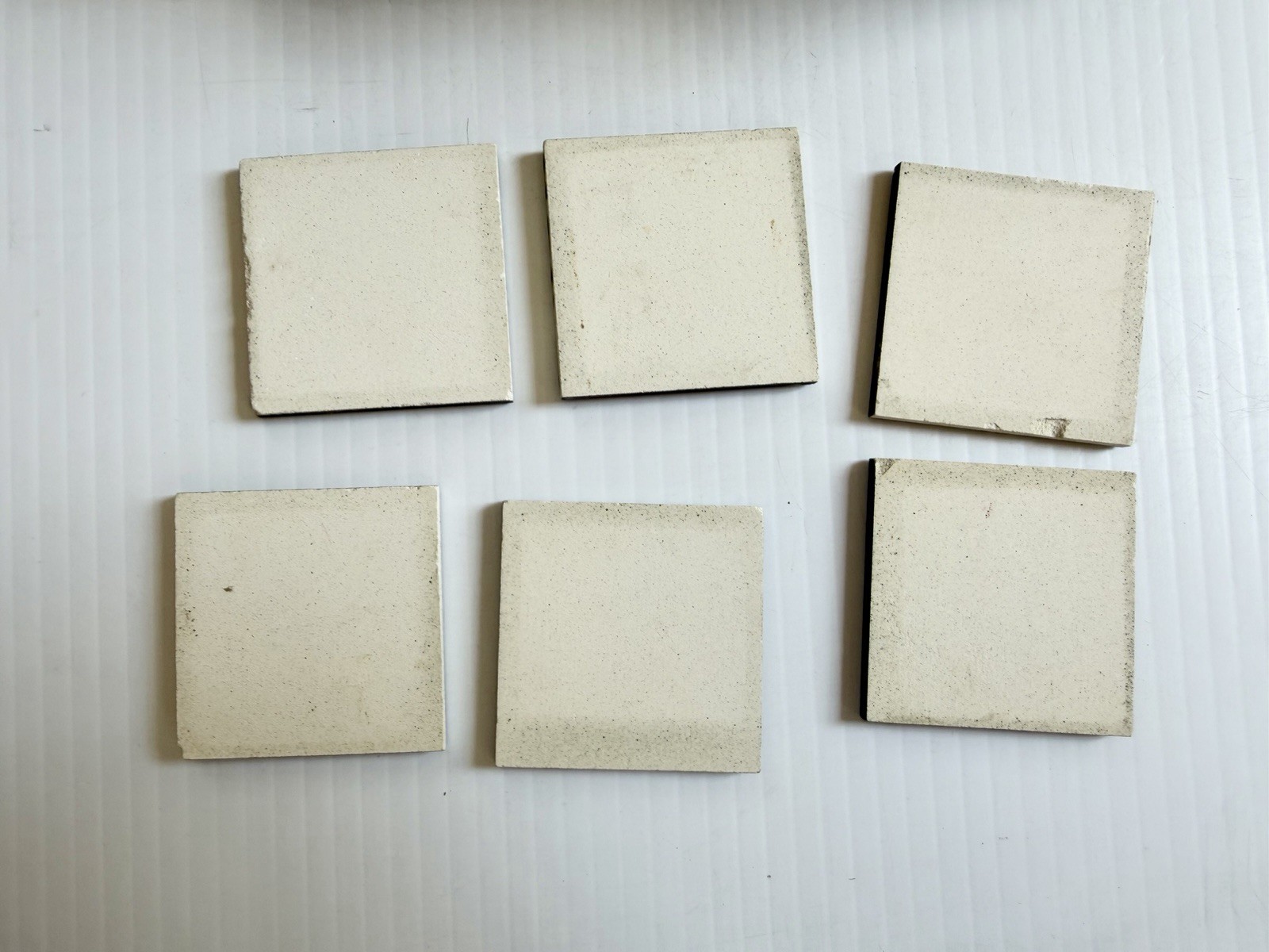 Lot Of Vintage 2” Square Ceramic Tiles MCM Kitchen Bath Black/ Dark Gray