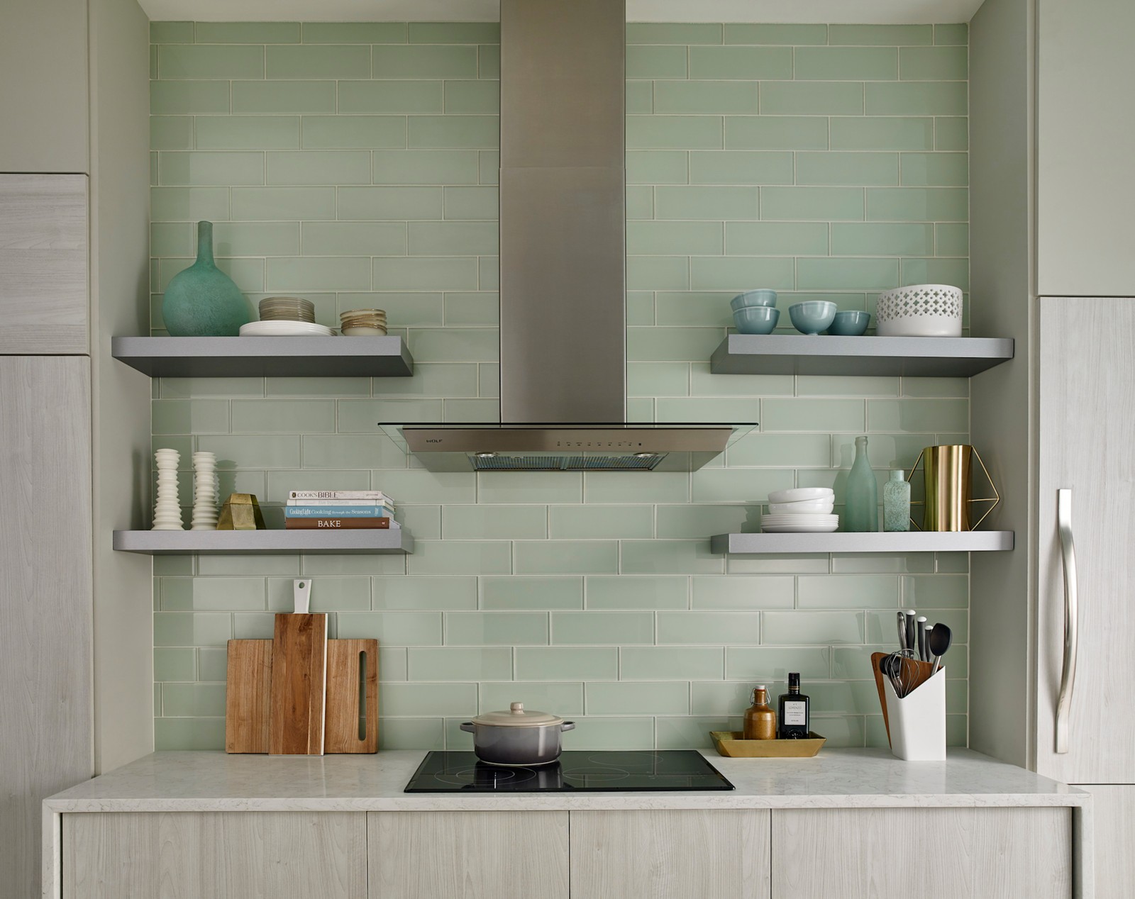 Ackland AKM-G-4X12TL-CA 12″ x 12″ Glass Subway Wall Tile – Glossy – Eucalypt