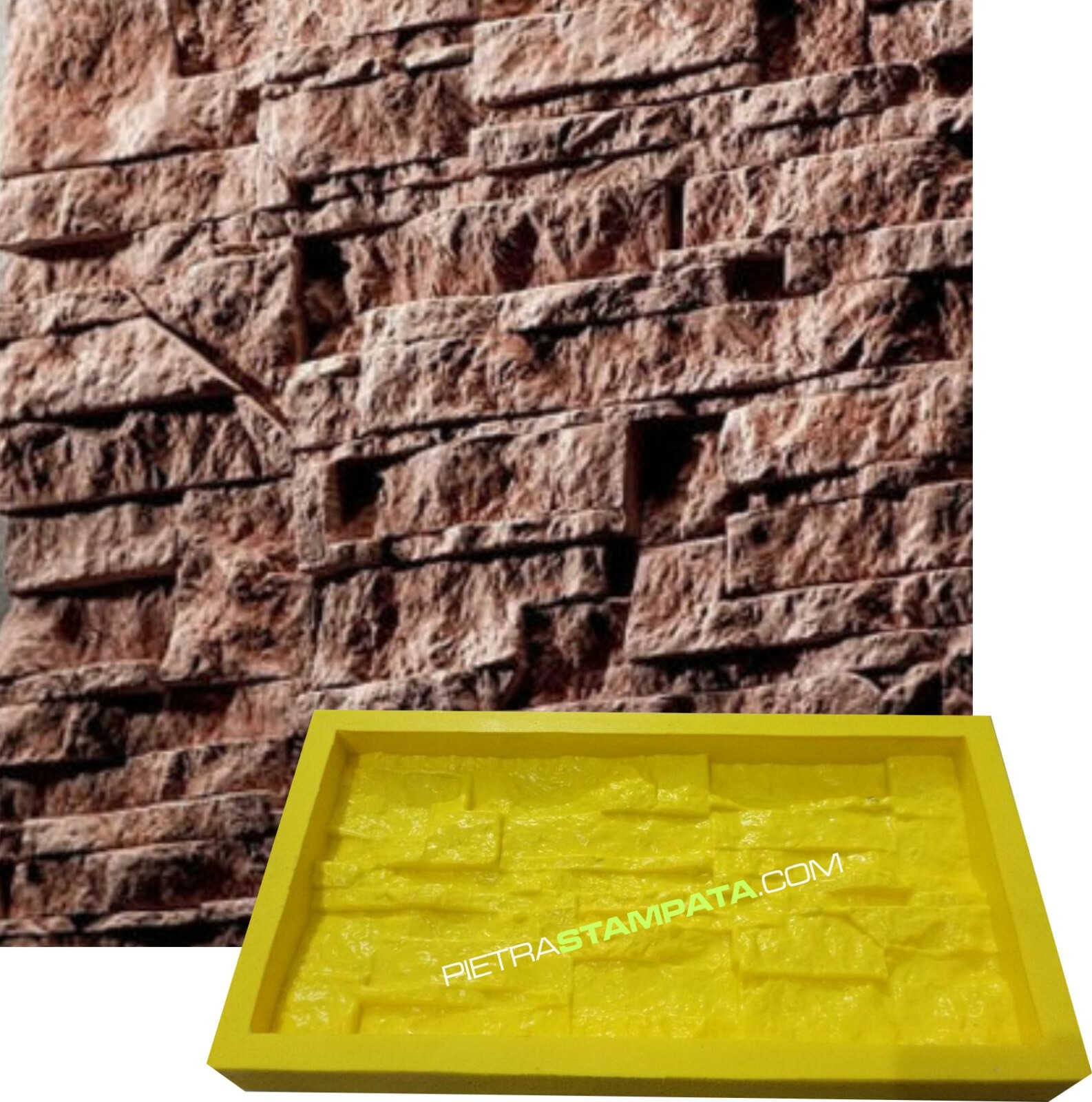 STONE VENEER RUBBER MOLD for casting gypsum concrete tiles decorative wall stone