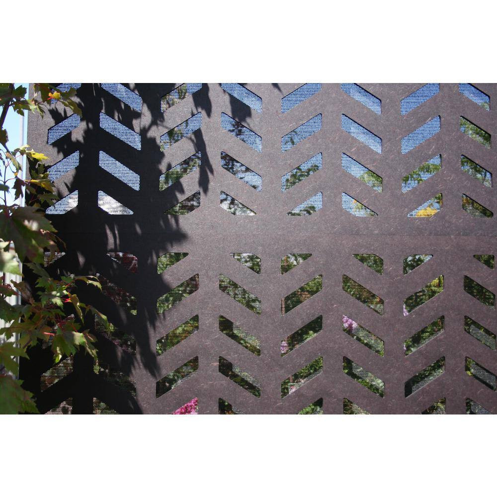 5/16 In. X 24 In. X 48 In. Herringbone Modular Hardwood Composite Decorative Fen