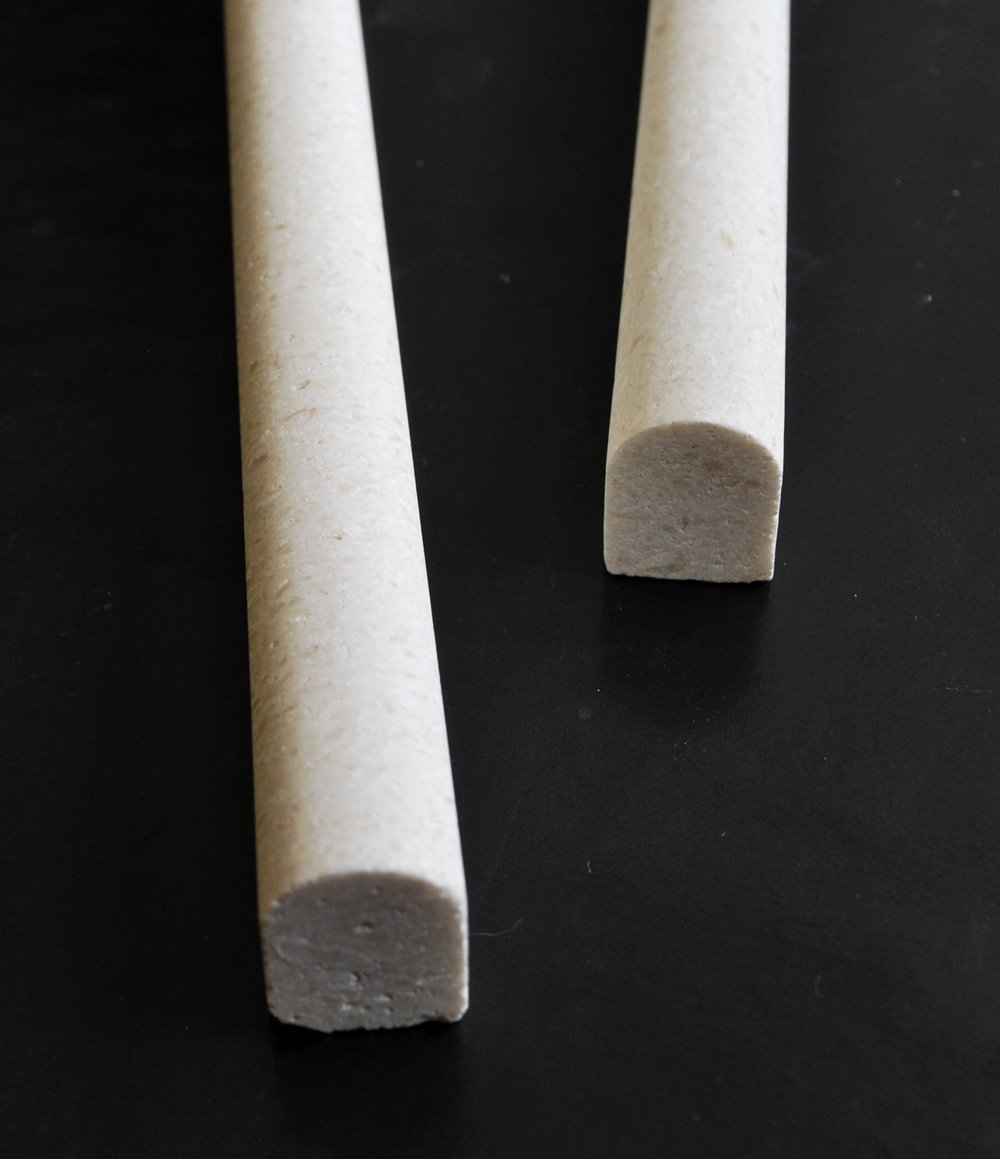 Cream Limestone 3/4″ X 12″ Pencil Liner Trim Chair Rail Wall Tile (Pack of 10)