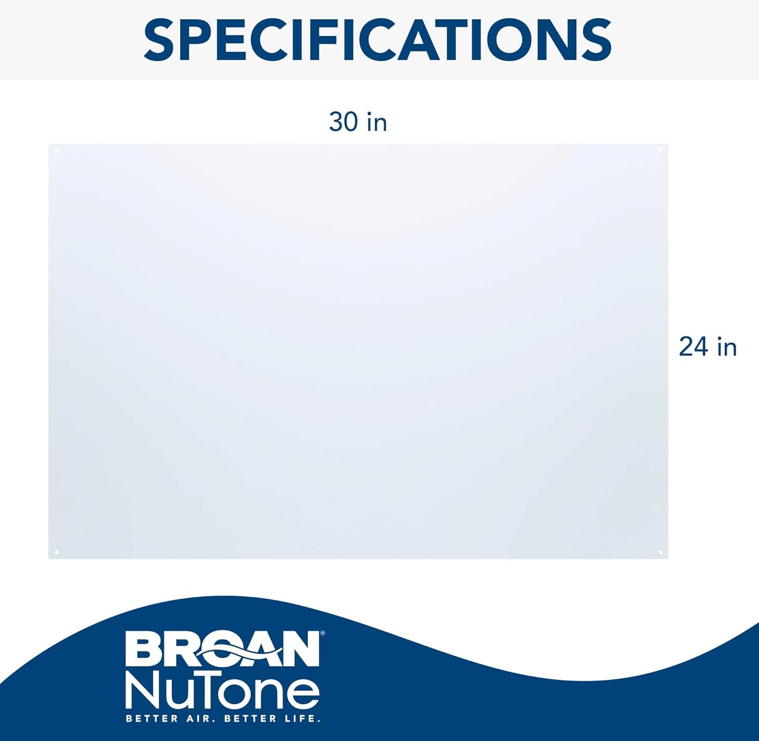 Broan-NuTone, SP300224, Reversible Backsplash Splatter Guard and Cooking Shield,