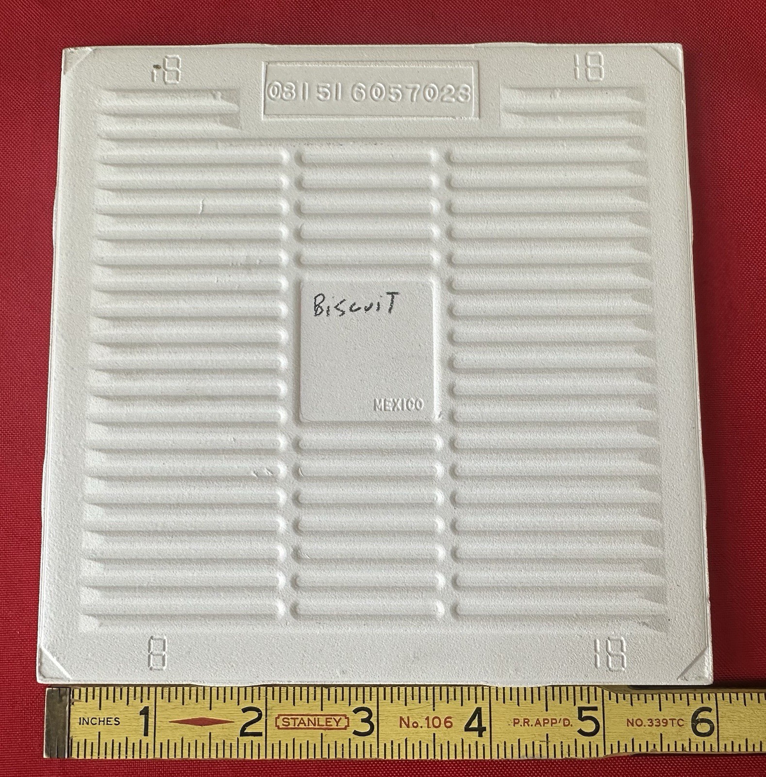 1 pc. Kohler Biscuit # K-175: 6″ X 6″ Gloss Ceramic Tile by Daltile Co. Mint