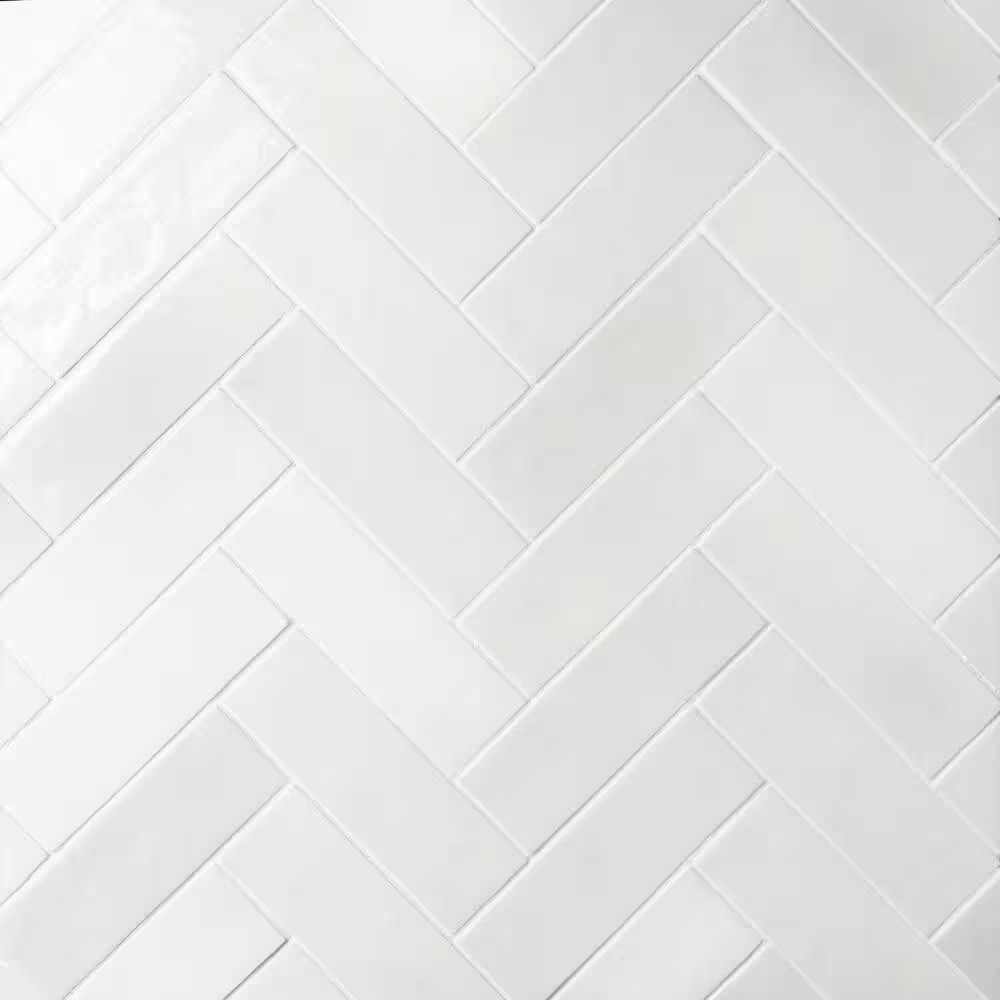 Cloe Subway Glossy White 2.5 In. X 8 In. Handmade-Look Ceramic Wall Tile (10.64