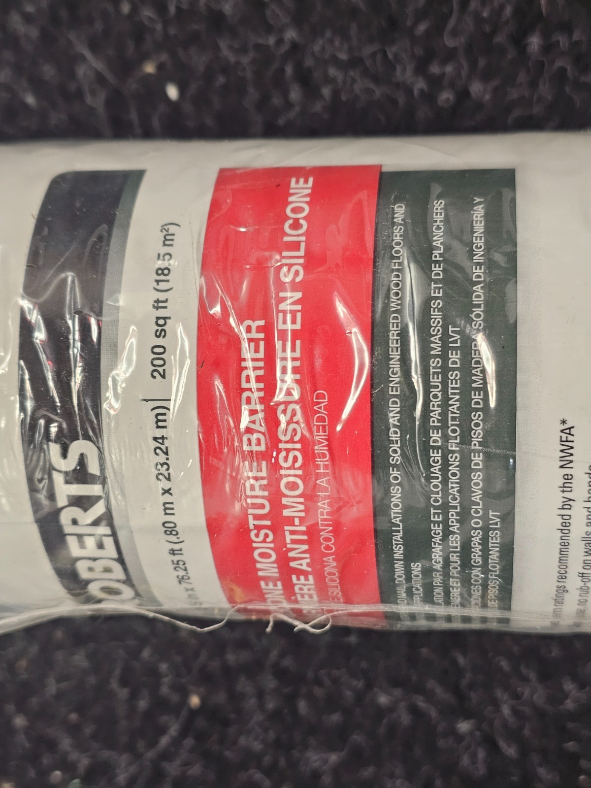 ROBERTS 70-198 31.5″x 76.25′ 6mil Silicone Moisture Barrier Underlayment