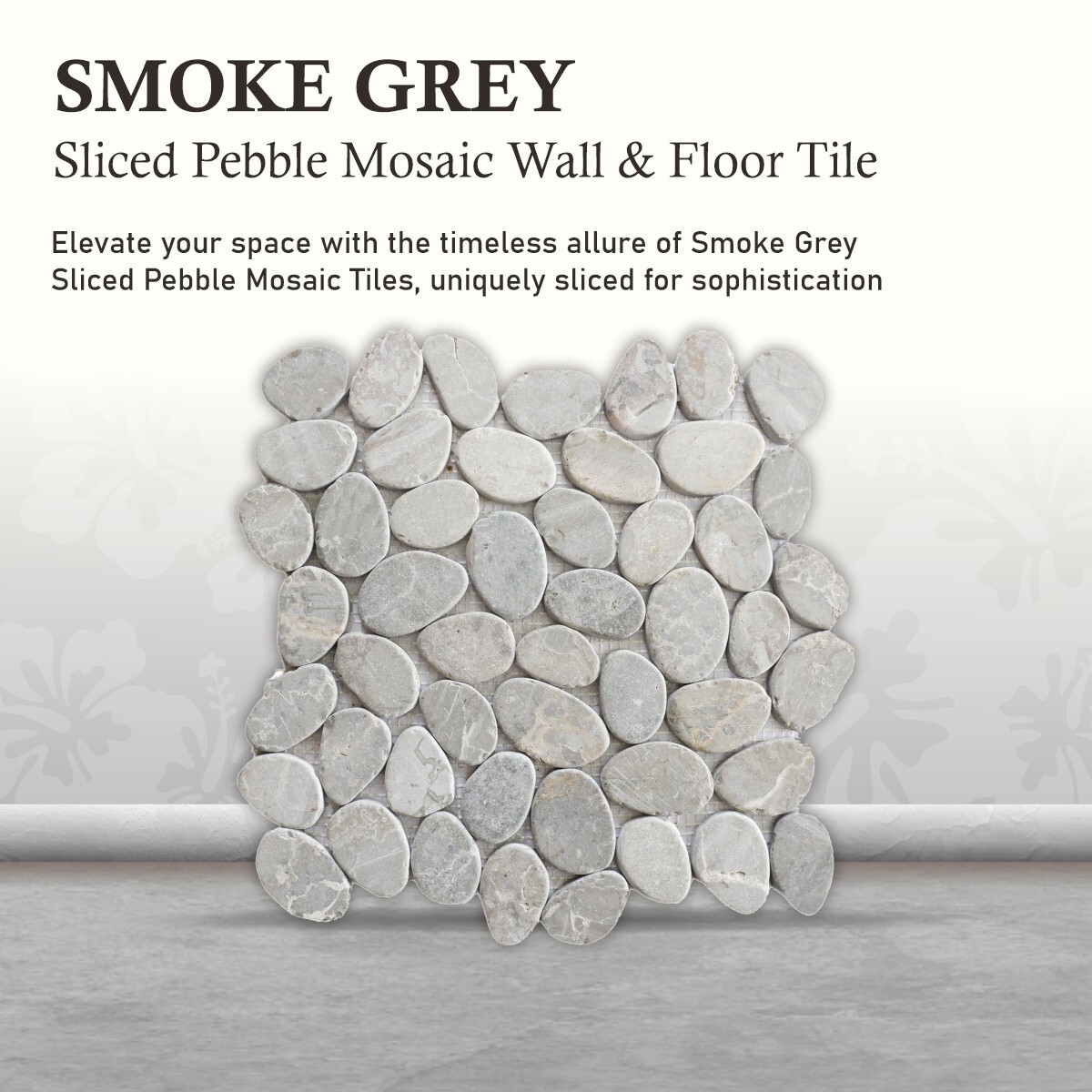 Smoke Grey Sliced Pebble Mosaic Wall & Floor Tile ($11.37/SqFt)