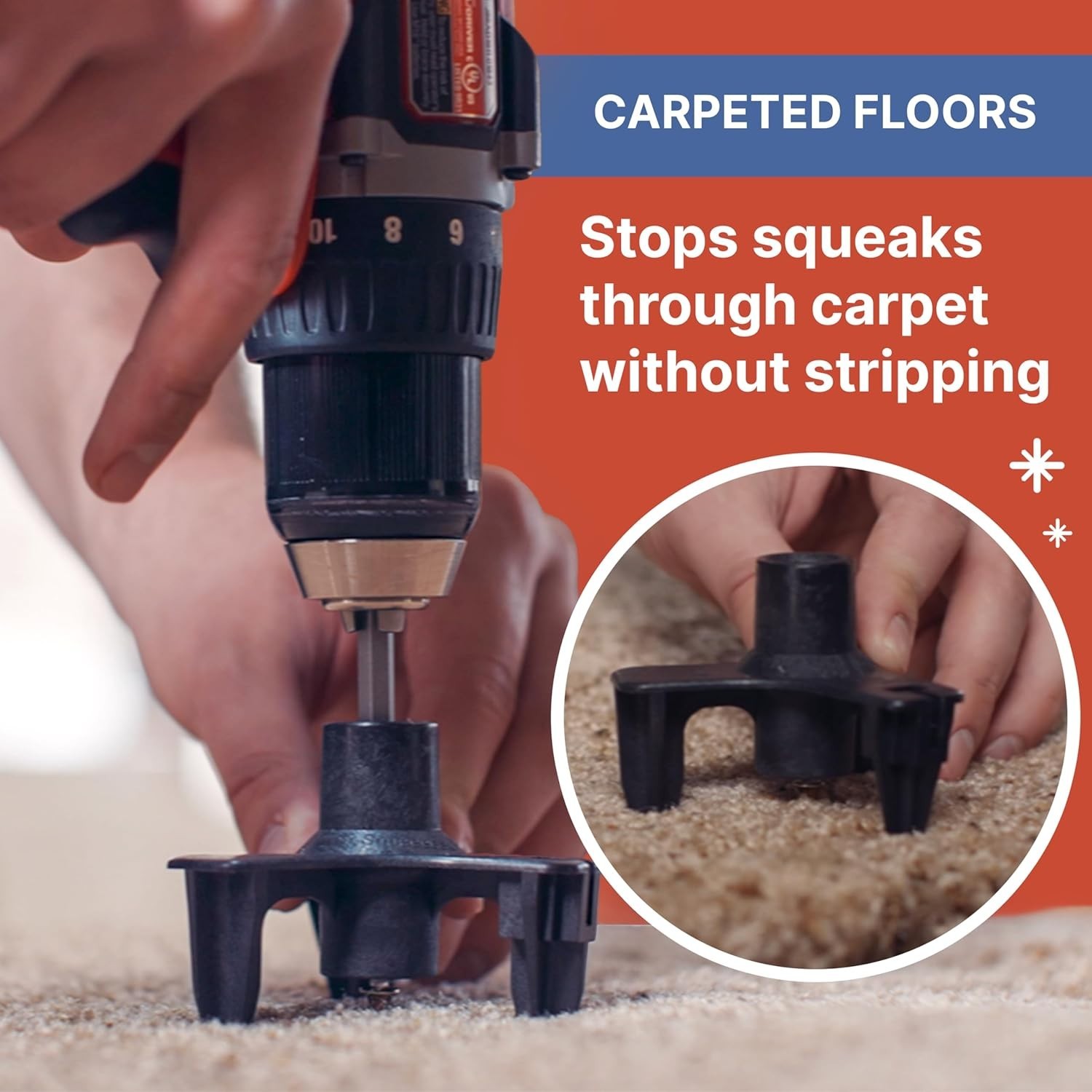 Invisible Floor Squeak Fix Kit with Joist Locator – Perfect for DIY Enthusiasts