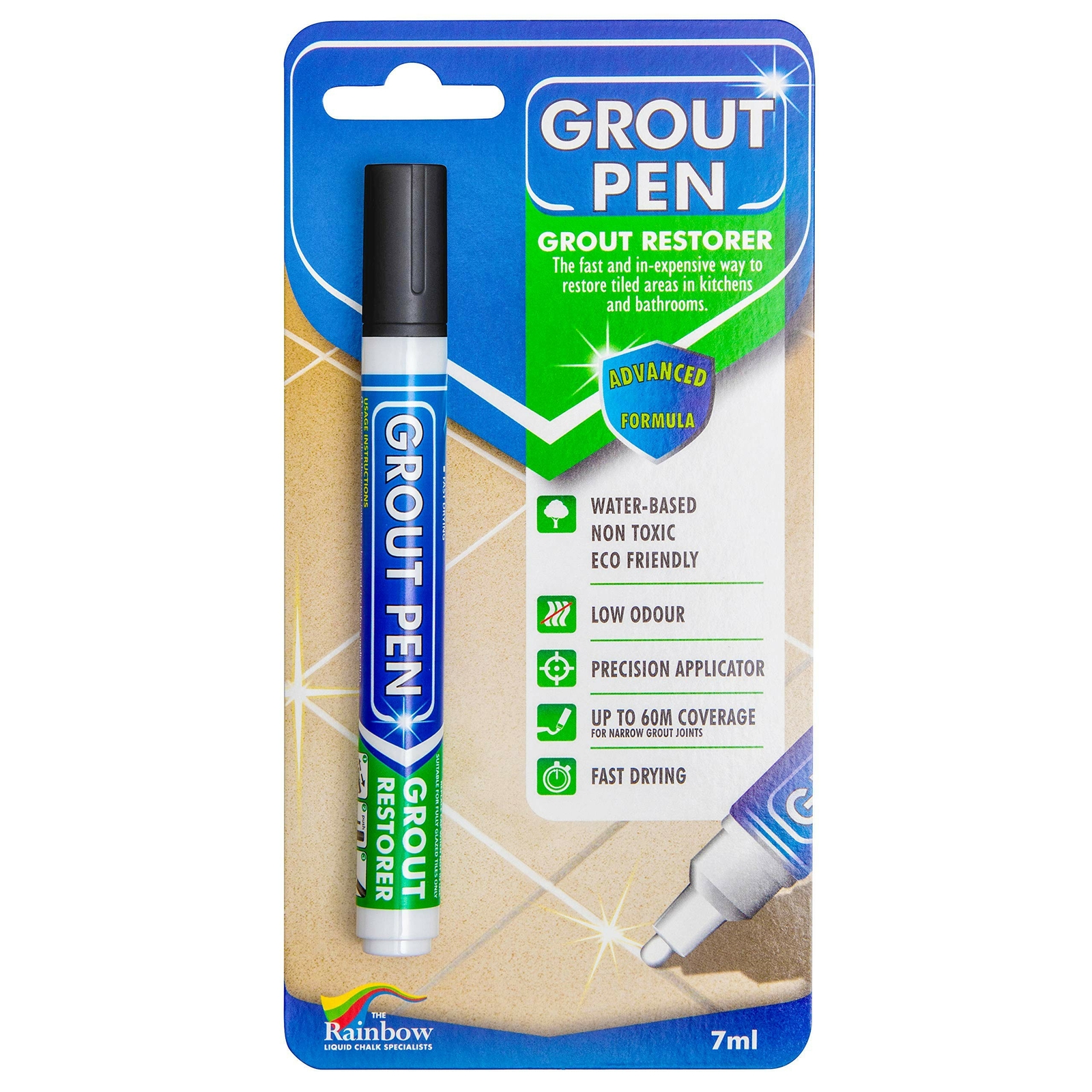 Grout Pen Black Tile Paint Marker: Waterproof Tile Grout Colorant and Sealer Pen