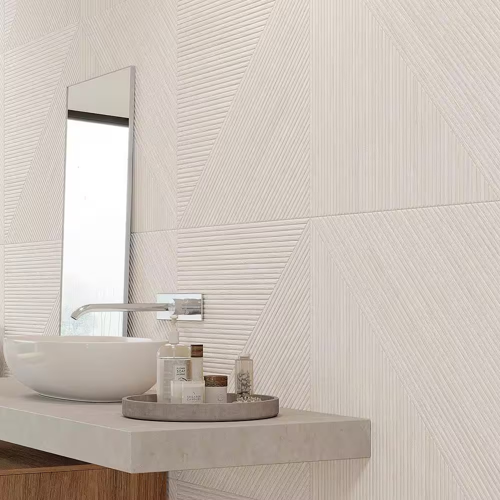 Luxury Ribbed Ash 23.62 In. X 47.24 In. Matte Porcelain Wall Tile (15.49 Sq. Ft.