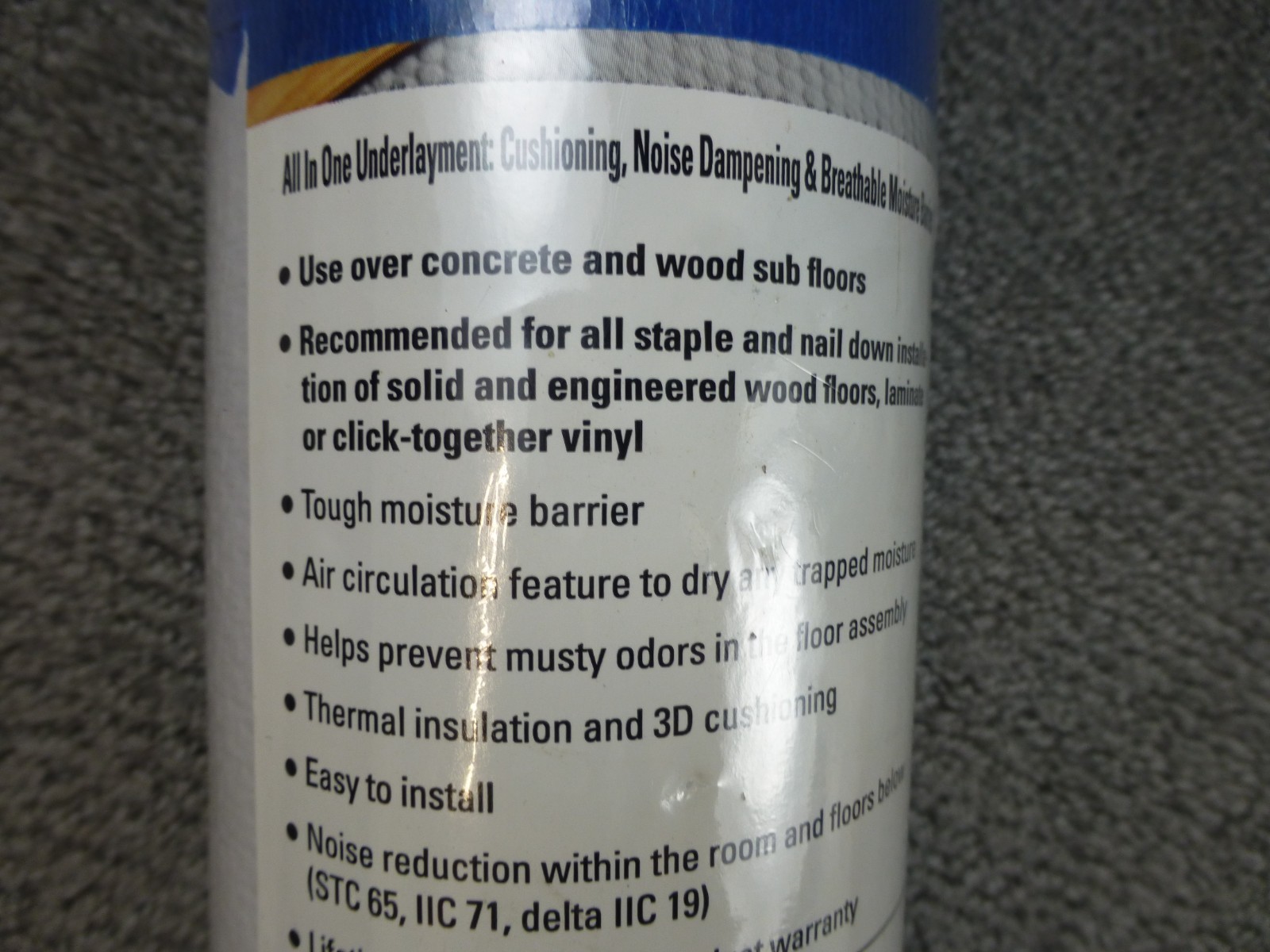 Vapor Barrier Flooring Underlayment for Laminate Floor 100sf NEW
