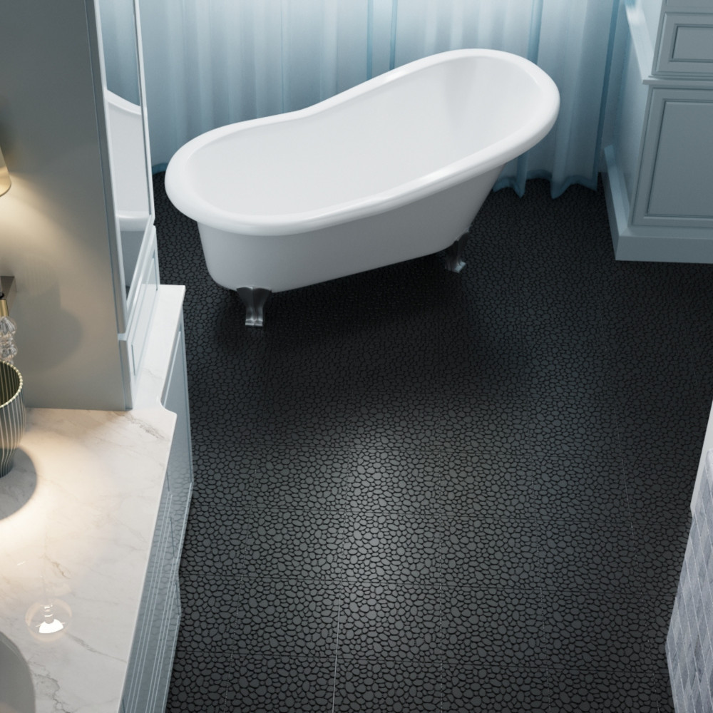 60Pcs 12 x 12 Inch Black Interlocking Deck Tiles Plastic Anti-slip Bathroom