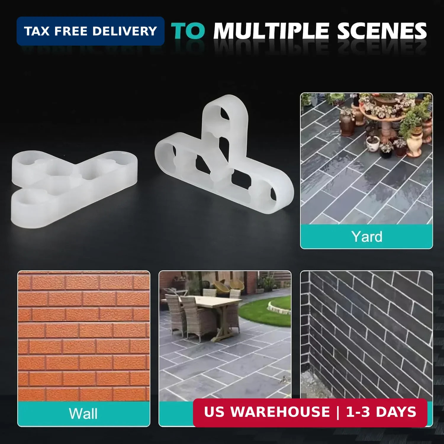10mm 3/8 Inch 300PCS T-Shape Tile Spacers, Plastic Brick Wall and Floor Leveling