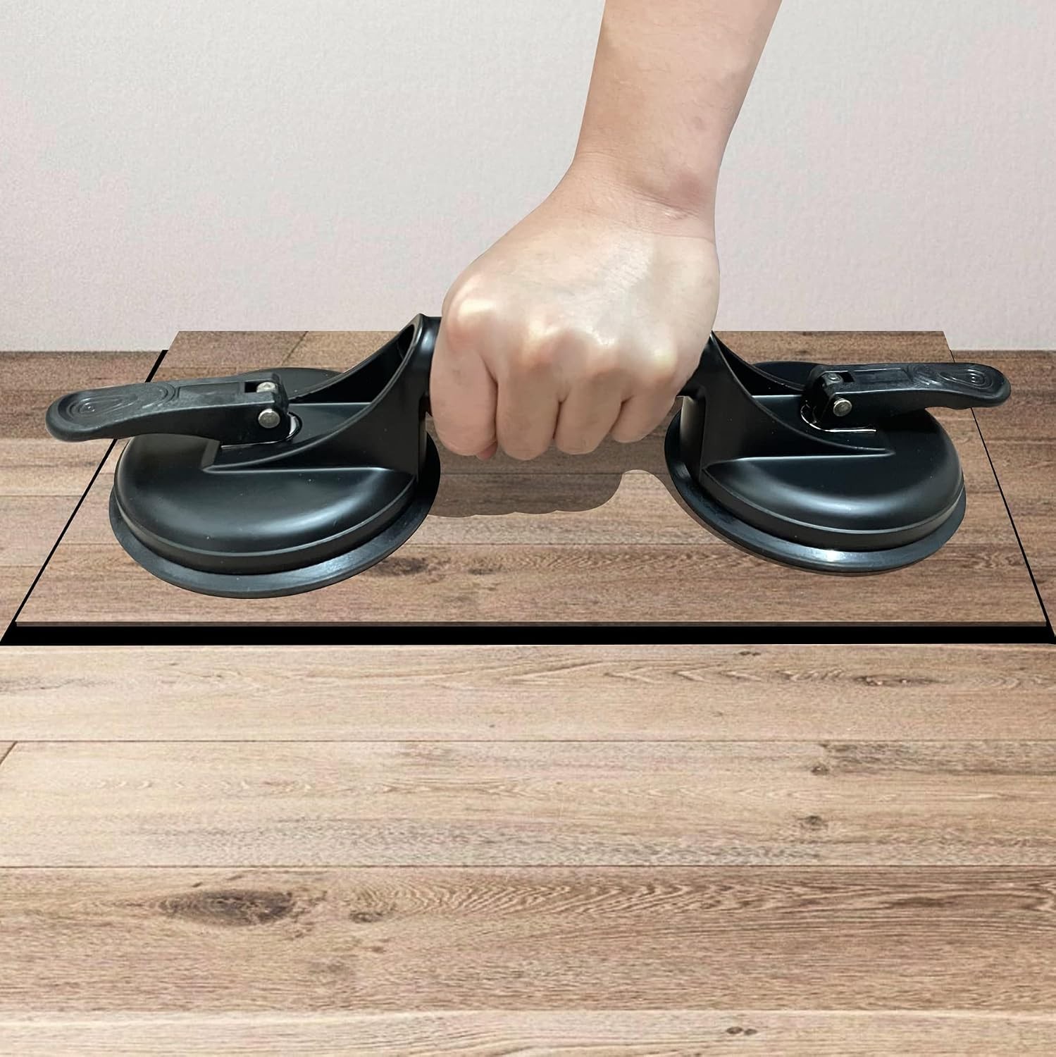 Plastic Mallet and Suction Cup Floor Gap Repair Tool for Smooth Floors