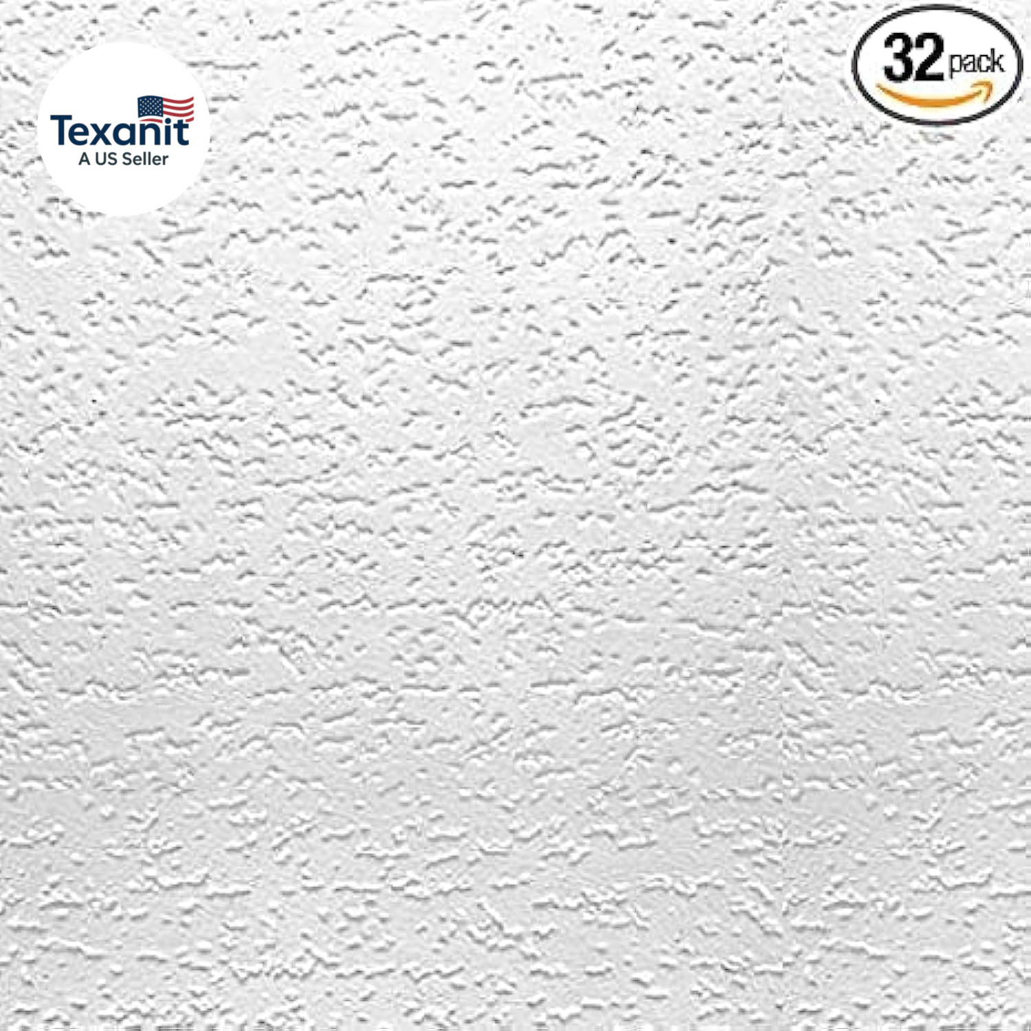 4240 Tivoli Textured Ceiling Tiles,12X12 Inch, Qty 32.