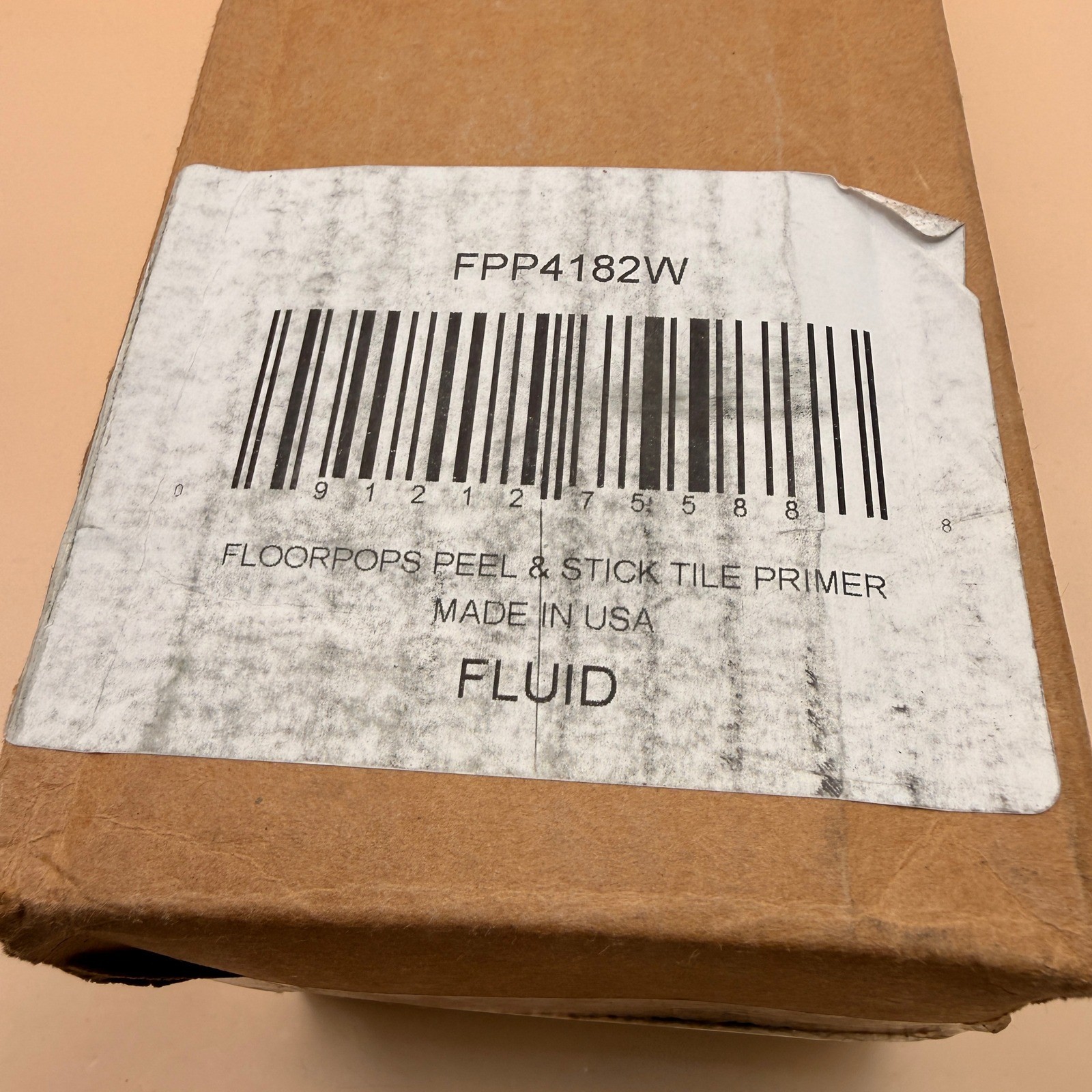 FloorPops FPP4182W Peel Stick Tile Primer, White & Off-White 32 oz