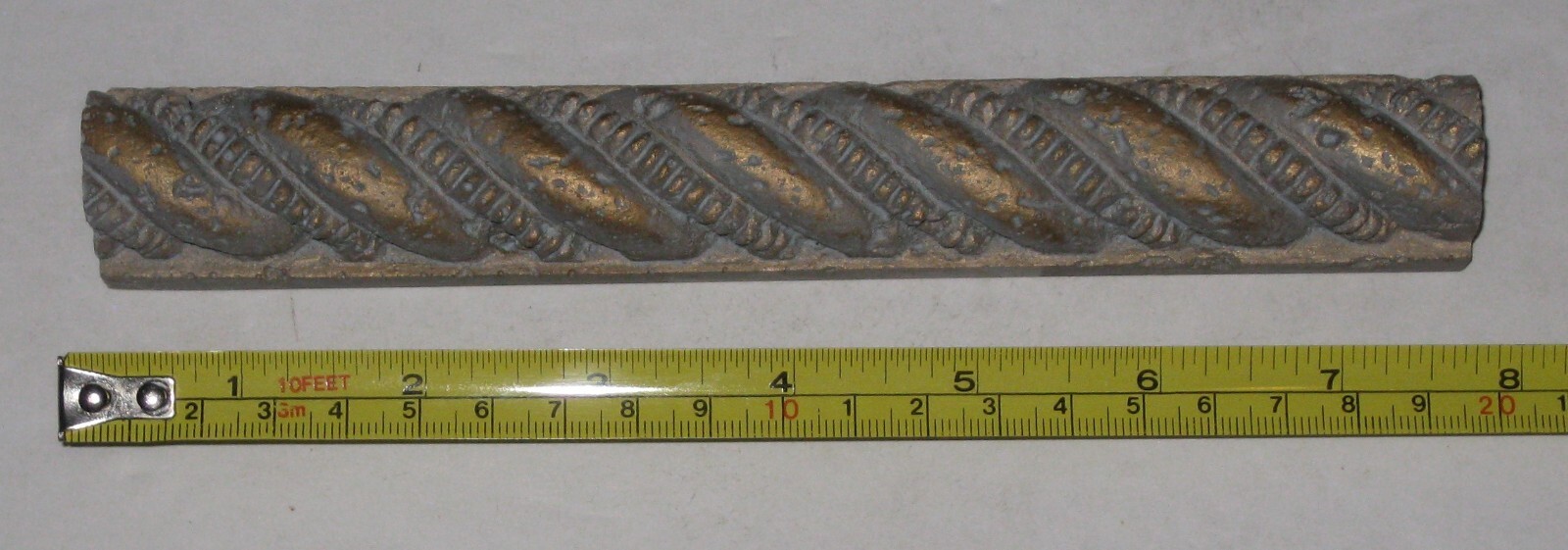 1″ x 8″ LIGHT BRONZE ROPE Resin Liner Accent Wall Tile – LOT OF 17 PCS