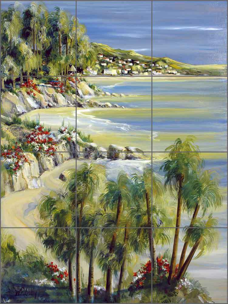 Seascape Tile Backsplash Ceramic Mural Whitney Beach Art – POV-TWA009
