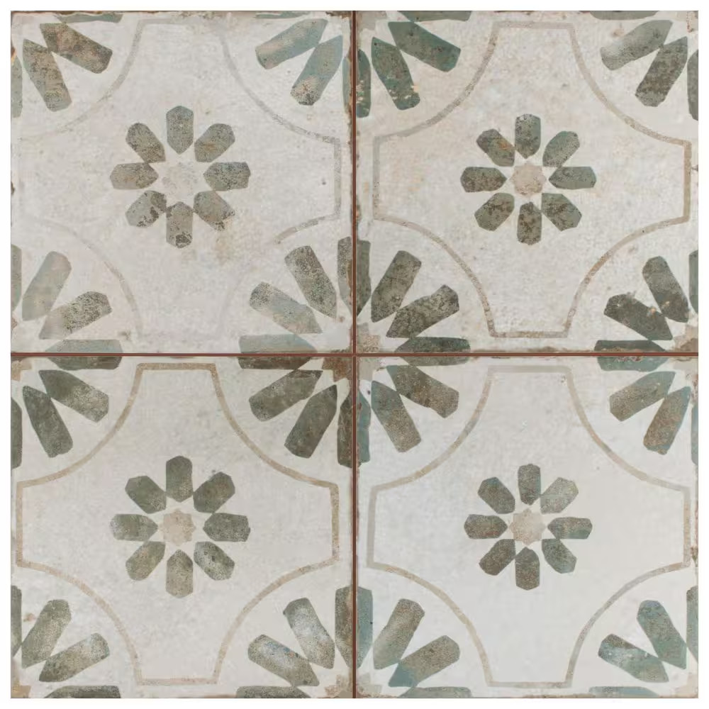 Kings Blume Sage 17-5/8 In. X 17-5/8 In. Ceramic Floor and Wall Tile (10.95 Sq.