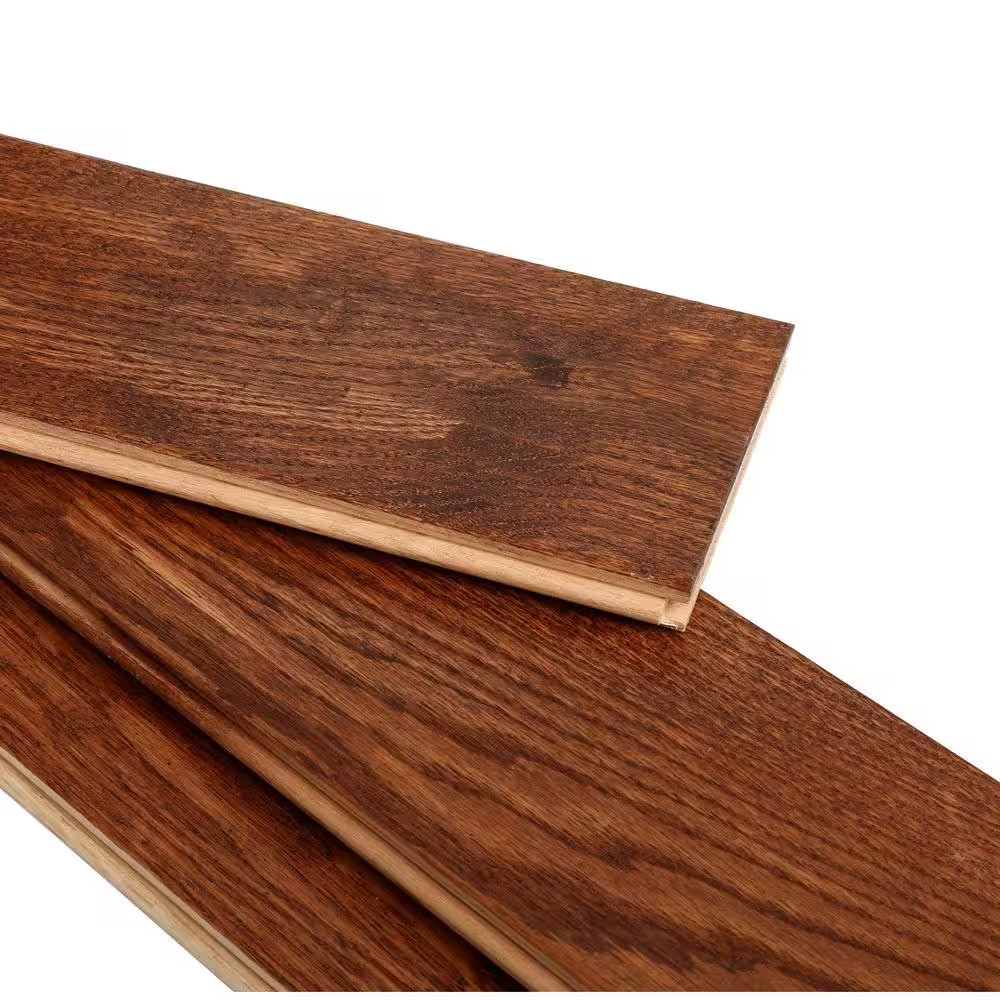 American Vintage Fall Classic Oak 3/4 In. T X 5 In. W Scraped Solid Hardwood Flo