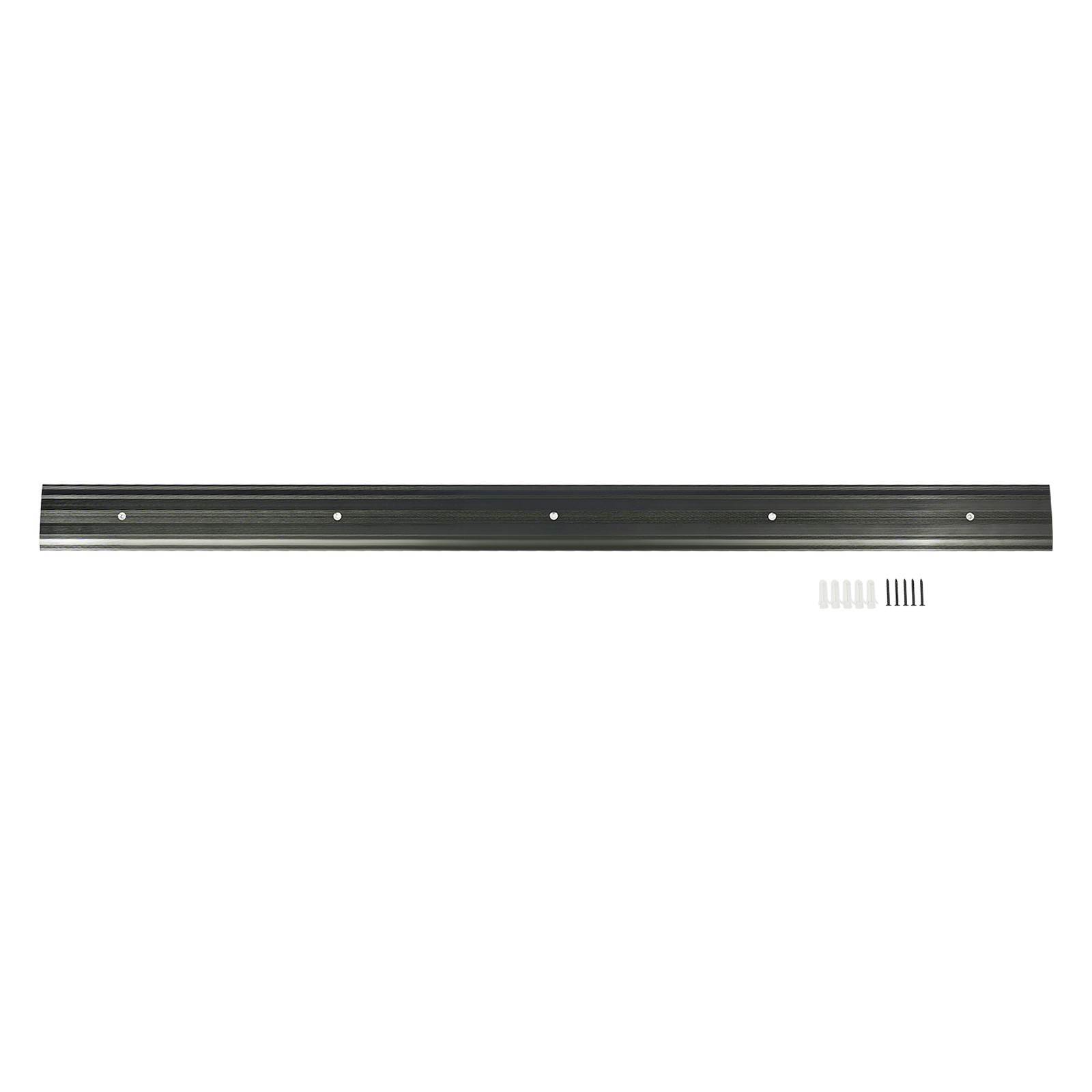 Aluminum Floor Transition Strips Set Of 5 90 × 6 × 1 cm Black