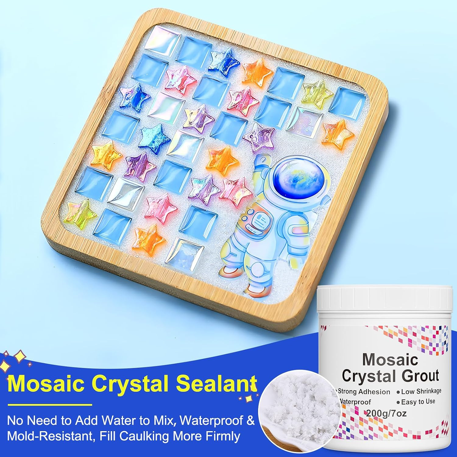 Mosaic Crystal Grout, 7oz Mosaic Crystal Sealant, Tile Grout for Crafts, Hand…