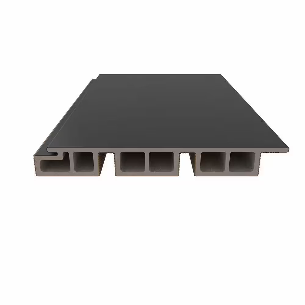 European Siding Belgium Style Noir 7.7 In. X 96 In. Peruvian Teak Composite Lap