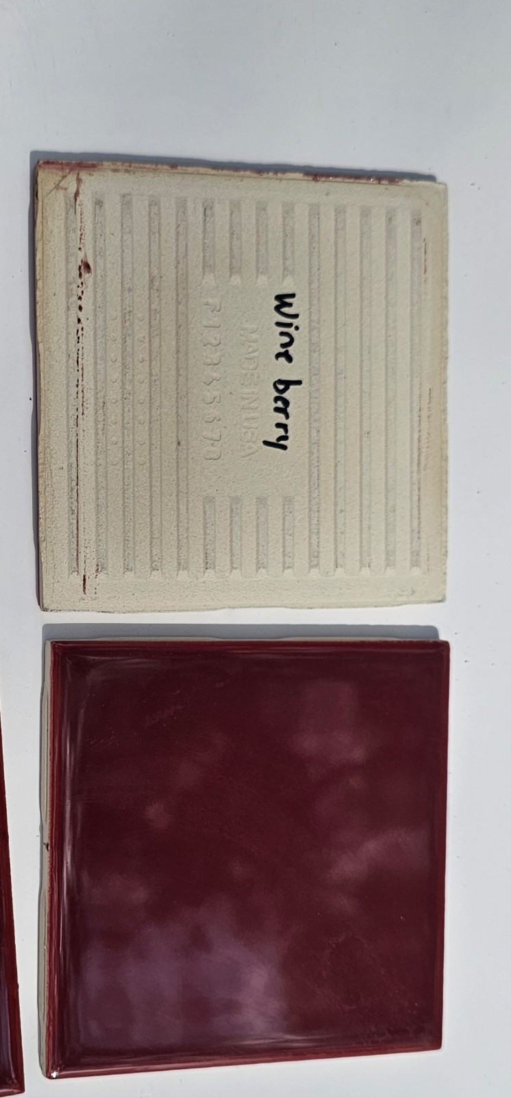 4.25 x 4.25 Wineberry Semi-Gloss Ceramic Wall Tile Made in USA