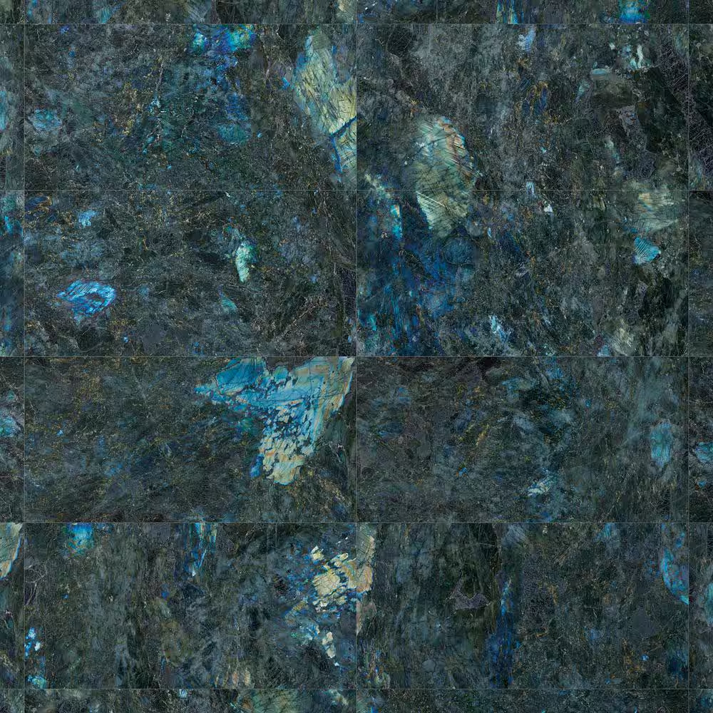 Jume Onyx Labrodorite Blue 24 In. X 48 In. Polished Porcelain Floor and Wall Til