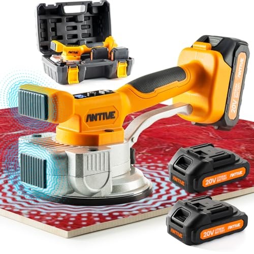 Tile Vibration Tool Kit with Dual 20V Batteries – Cordless Tile Vibration