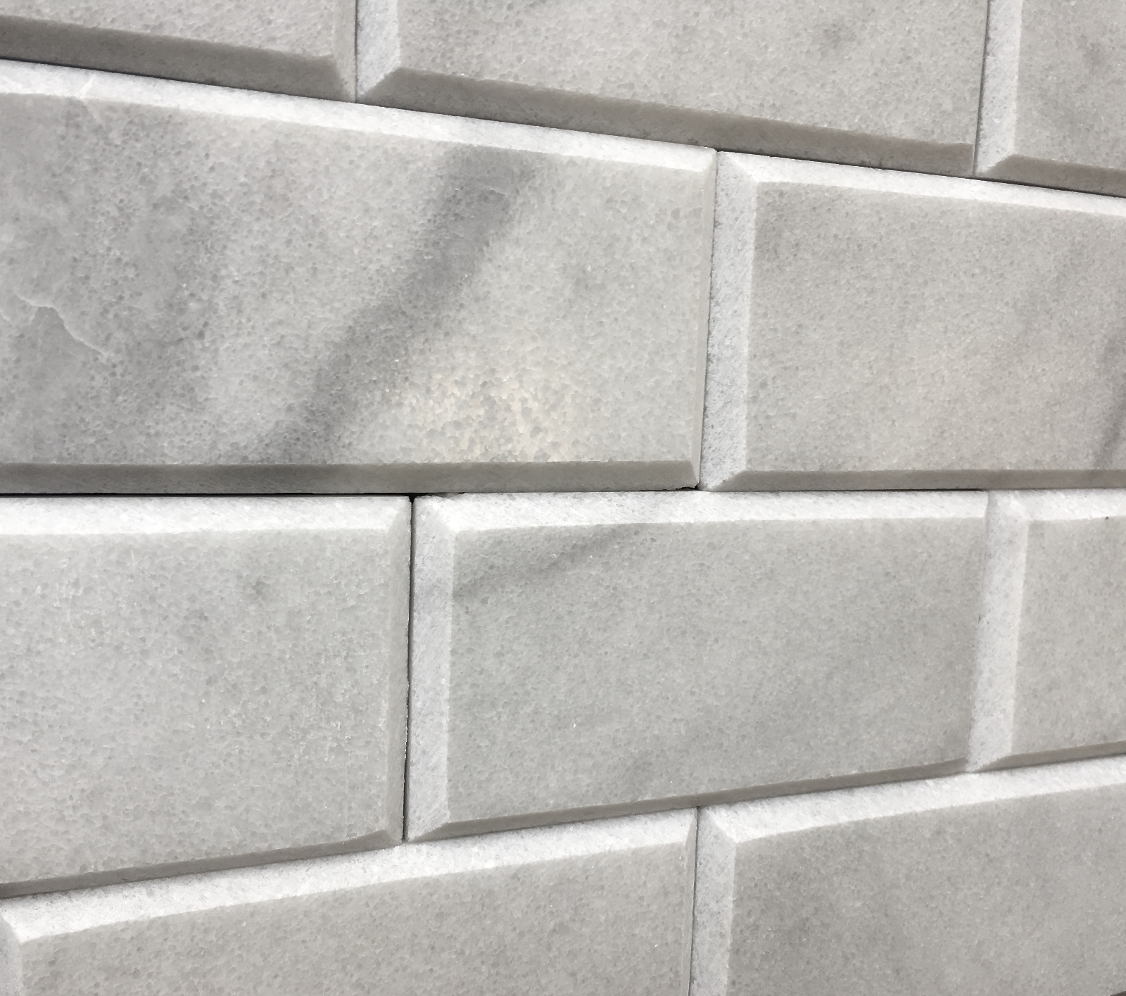 Gray Carrara 3×6 Honed Beveled Subway Marble Tile Kitchen Backsplash Wall Bath