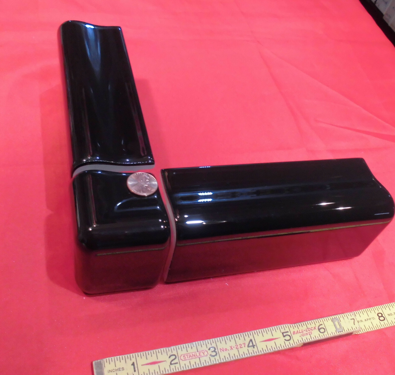 1 pc. *Gloss Black* V Cap Corner Ceramic Trim Tile; Counter Top Edging; NEW