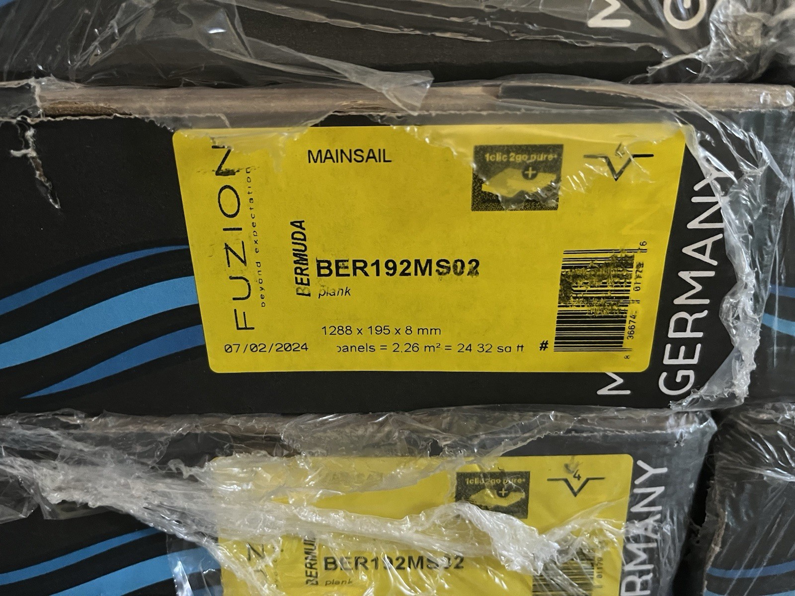 Fuzion Bermuda Mainsail Waterproof Vinyl Plank Flooring 1288x195x8mm