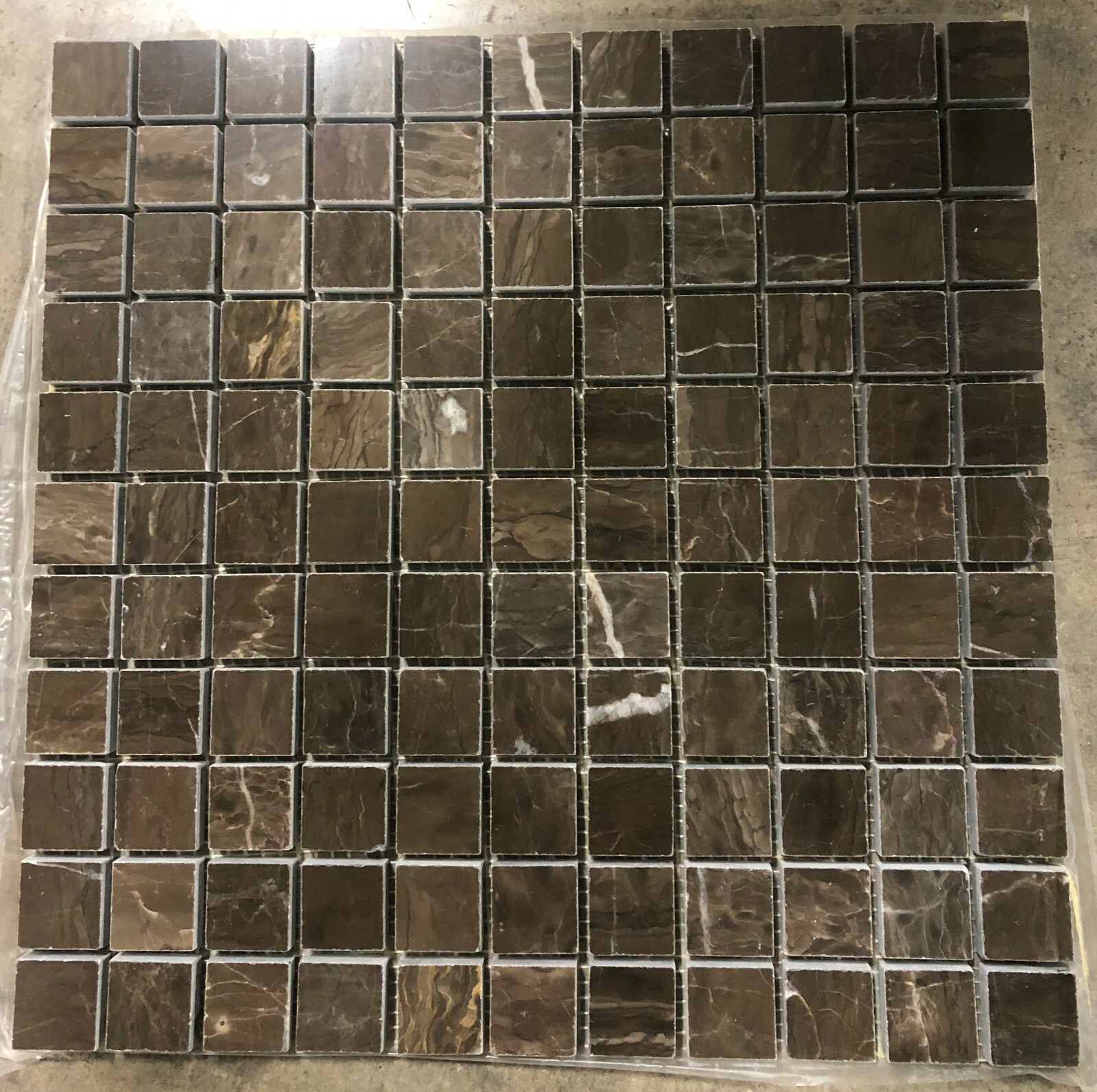 Tile Marble Natural Stone Mosaic Brown Dark Coffee Backsplash 2×2 SAMPLE TS-01