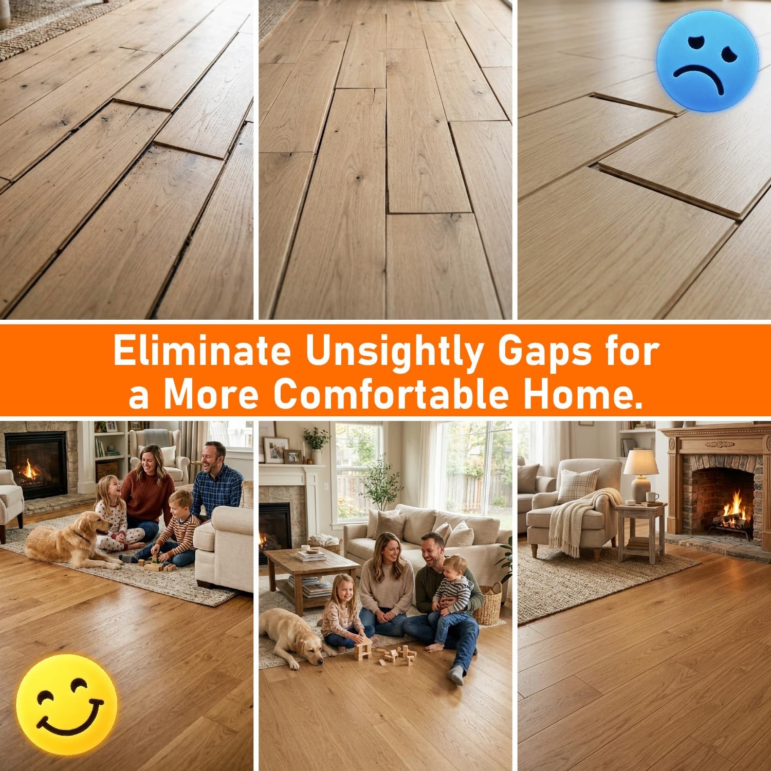Starlume Floor Gap Fixer Tool Fix Floor Gaps In 2 Steps 5 Sticky Pads For