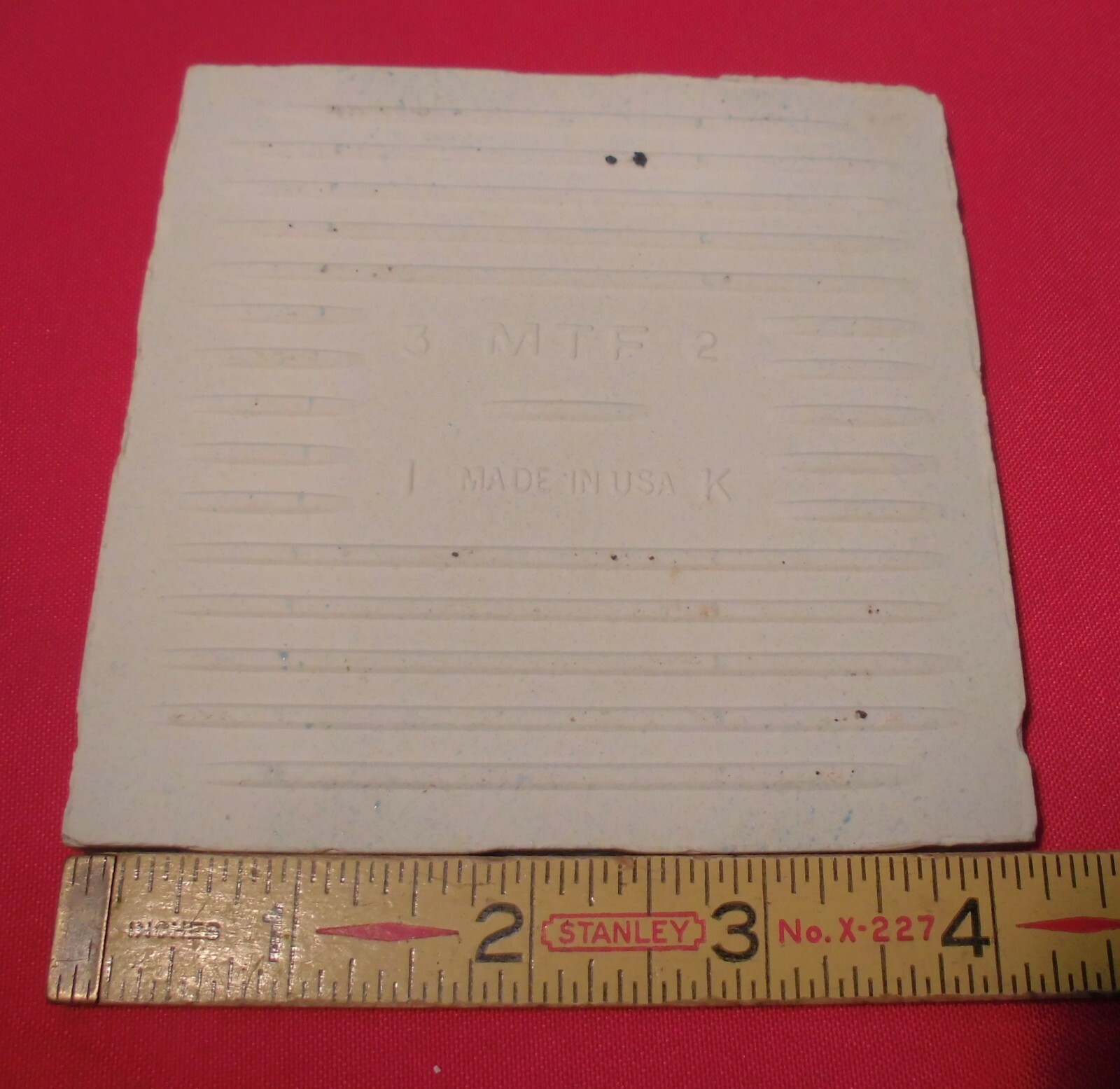 1 pc. VTG *Blue* 4-1/4″ Glossy Ceramic Tile by Monarch Co.; Match AO Cornflower