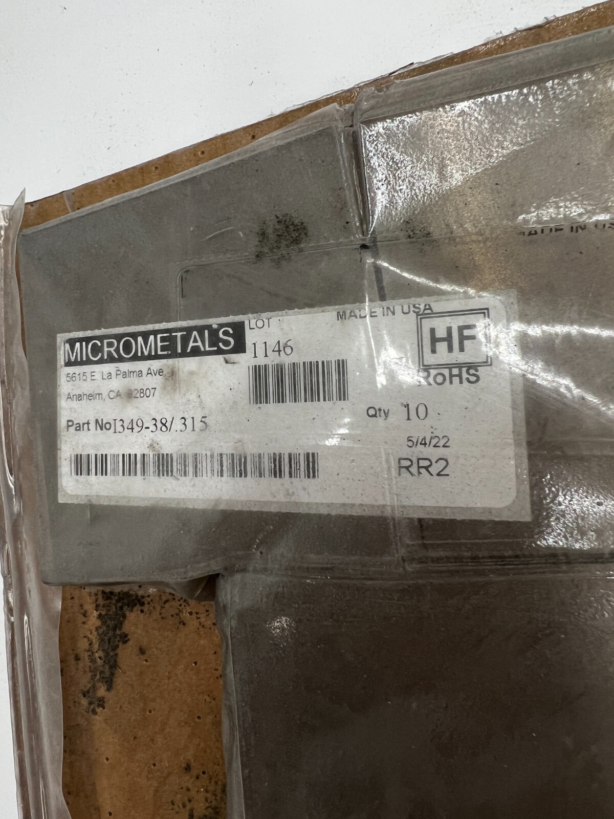 PACK OF 10 Micrometals I349-38/.315 Floor Shield Tile 3.5″ X 3.5″