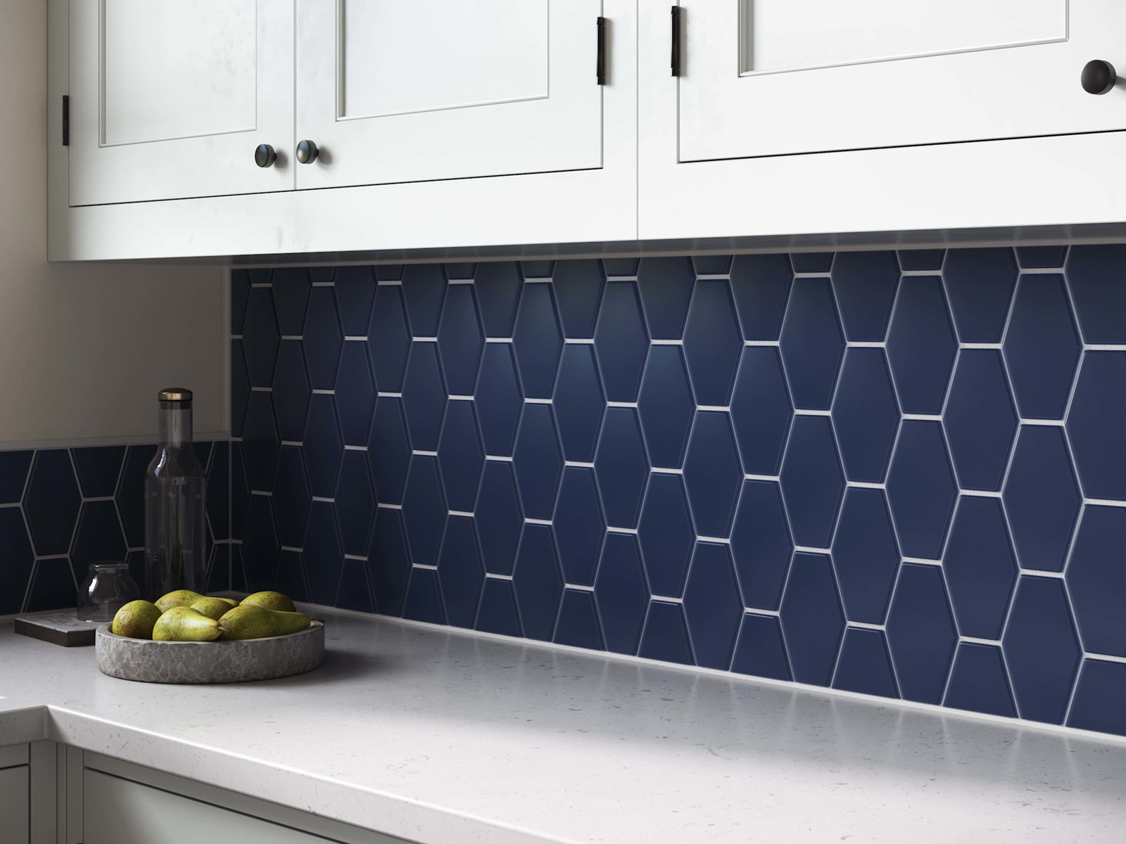 Cruz Bay Studio MKT2872 Long Hex – 11″ x 11″ Geometric Floor and – Caribbean