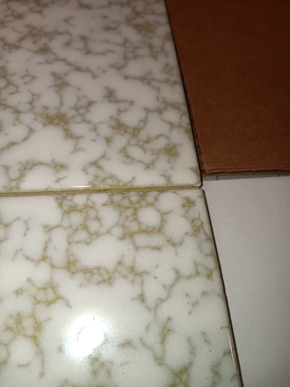 24 x OLIVE MIST Art Deco MCM 4 1/4 NOS Kitchen Bathroom Tile ROBERTSON USA