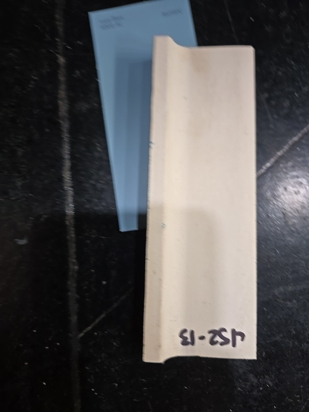 Vintage 6 1/8″ X 2 1/16″ NOS Curved Bullnose Trim Blue Tile