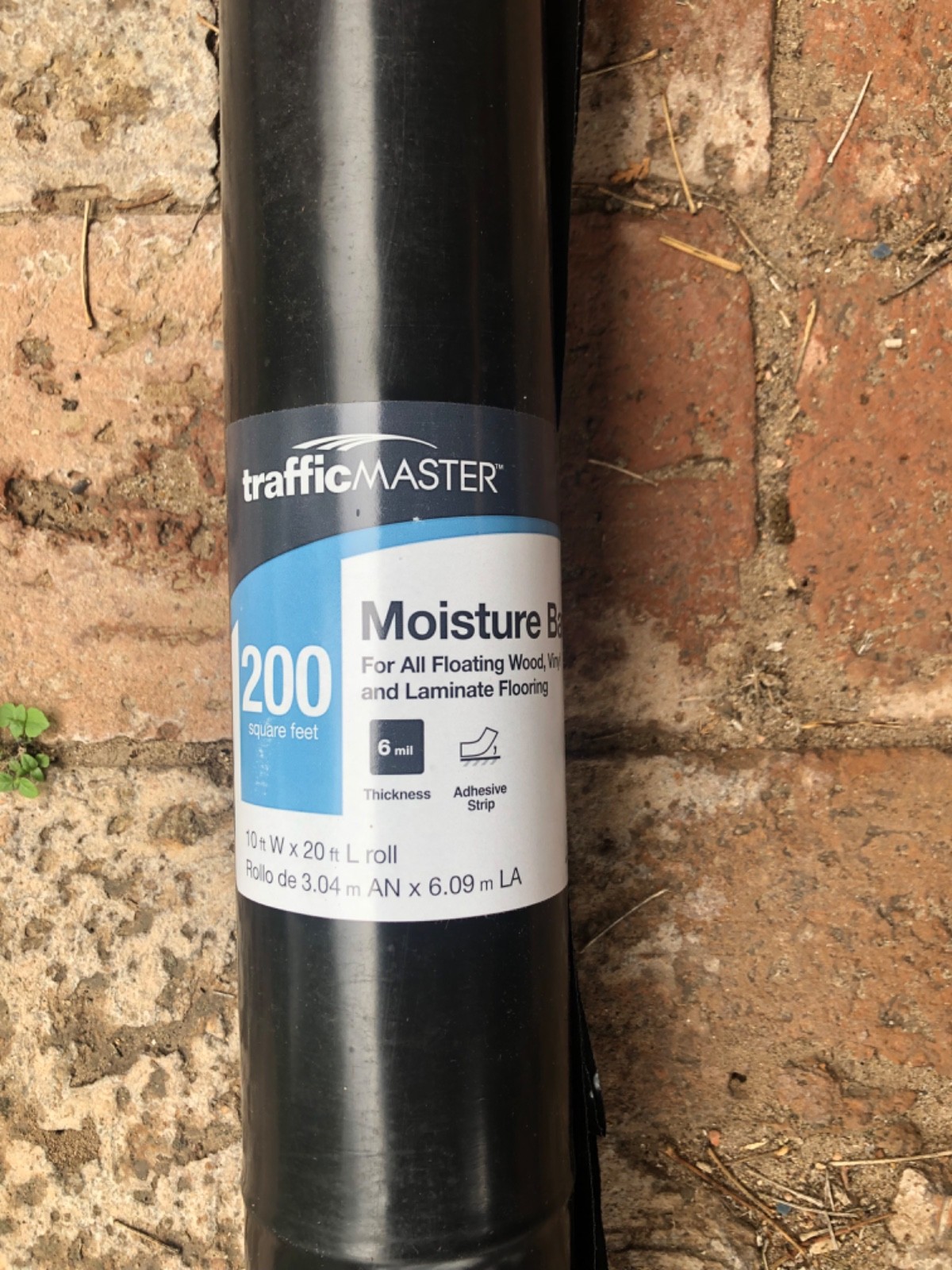 Moisture Barrier Underlayment, 200 Sq Ft 10′ x 20′ 6 Mil Vinyl Laminate Hardwood